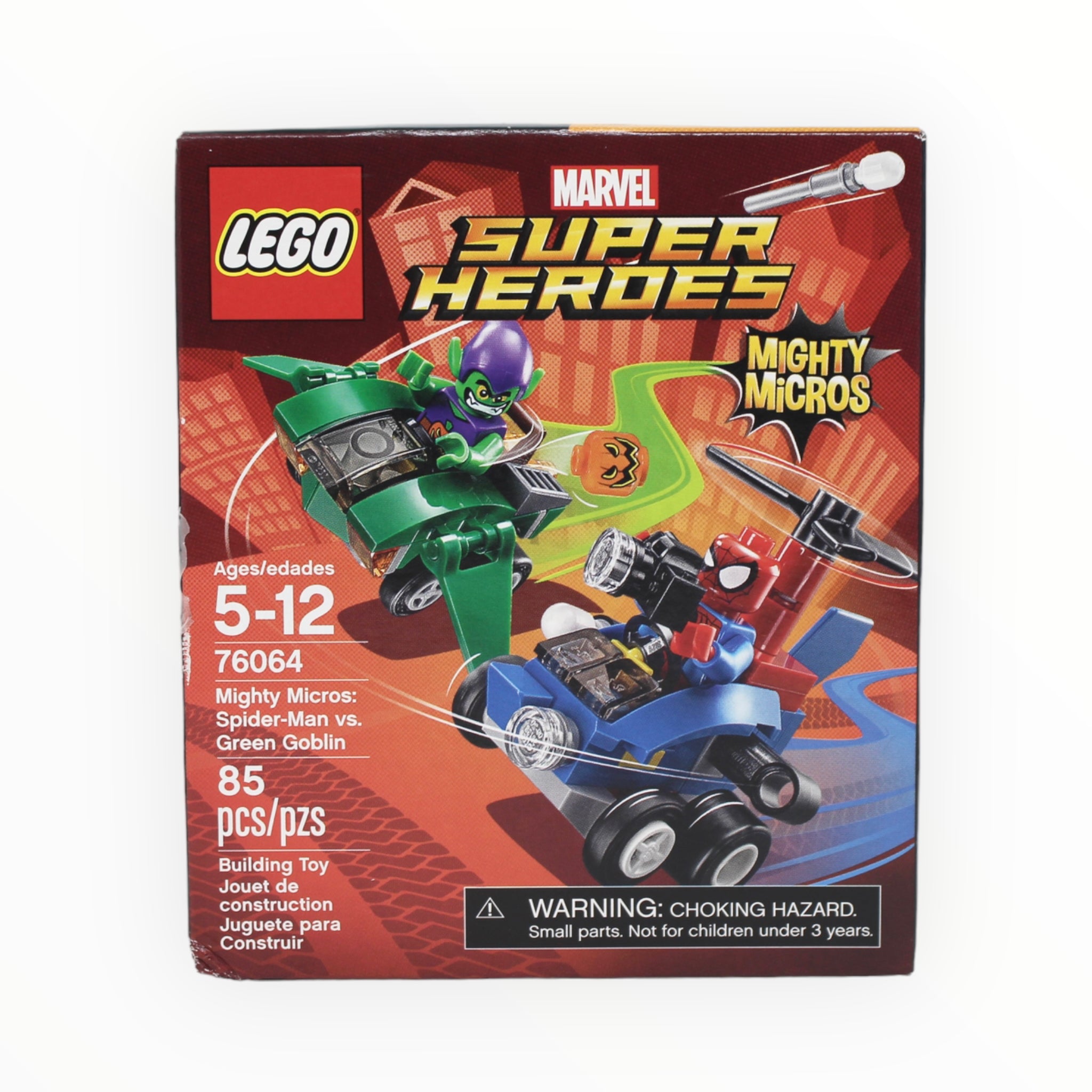 Retired Set 76064 Marvel Super Heroes Mighty Micros: Spider-Man vs. Green Goblin