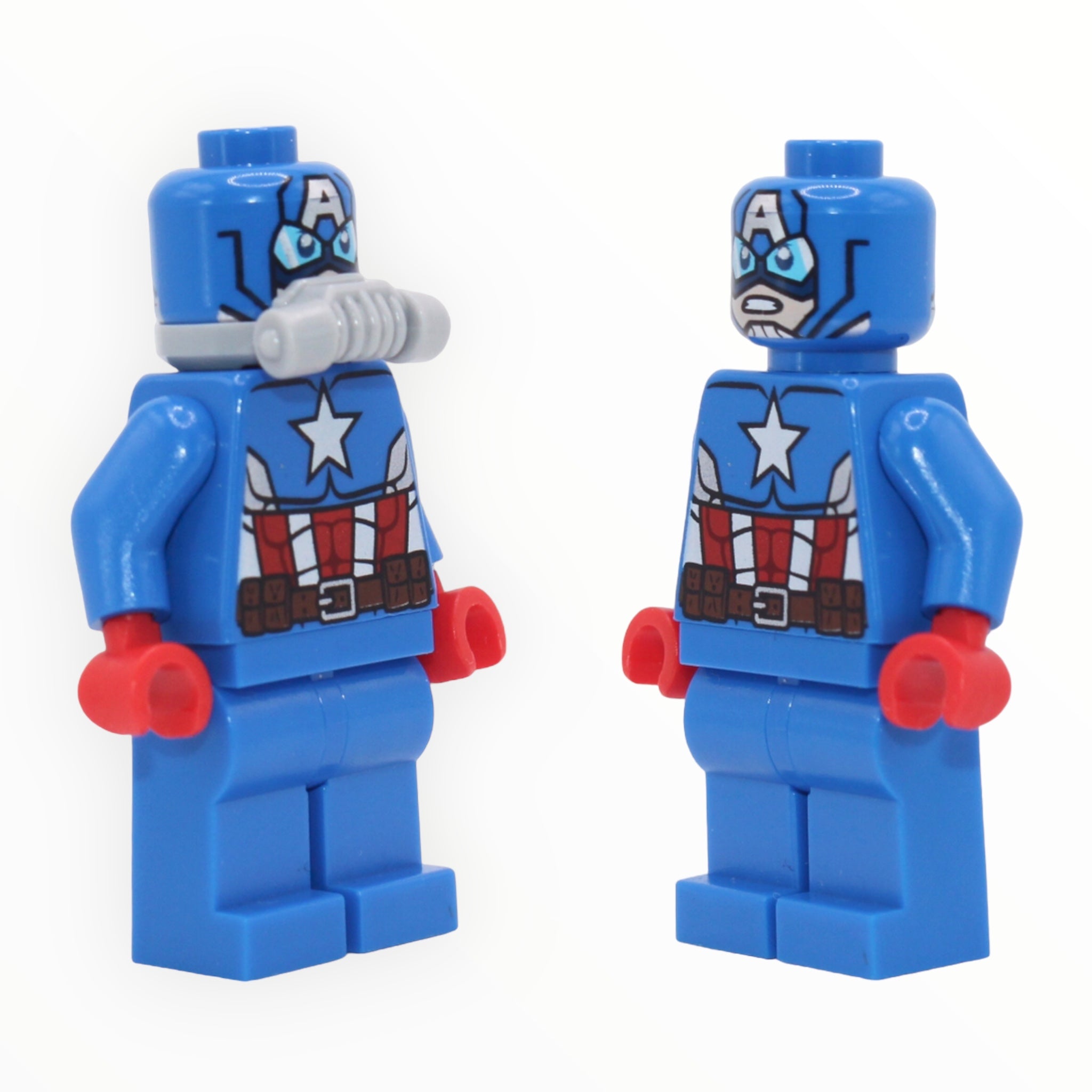 Captain America (blue suit, brown belt, breathing mask)