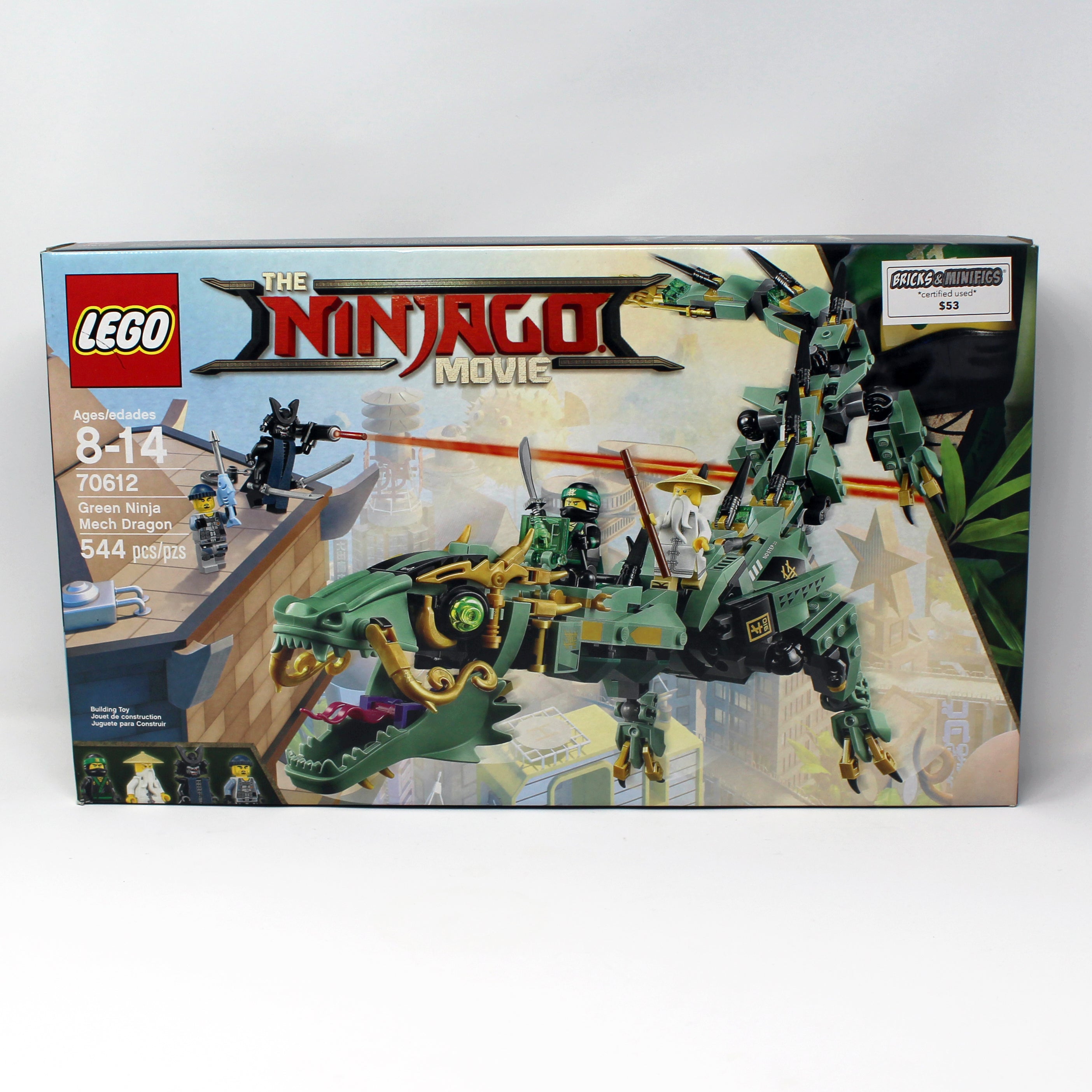 Certified Used Set 70612 The Ninjago Movie Green Ninja Mech Dragon