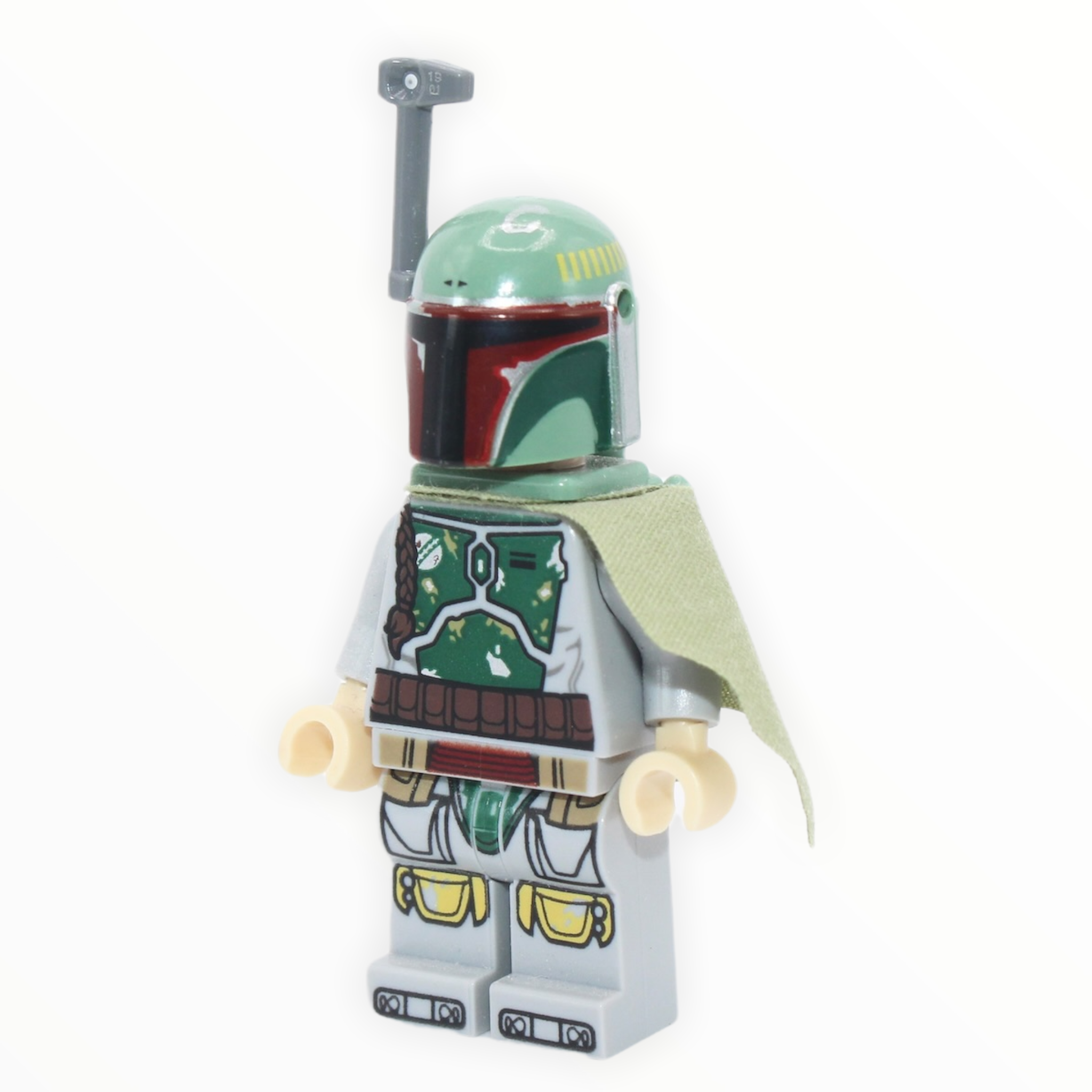 Boba Fett (olive green cape, clone head, tan hands, 2017)