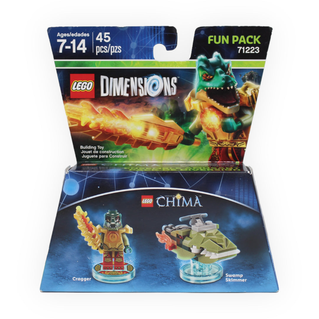 Retired Set 71223 Dimensions Fun Pack - Legends of Chima Cragger and Swamp Skimmer