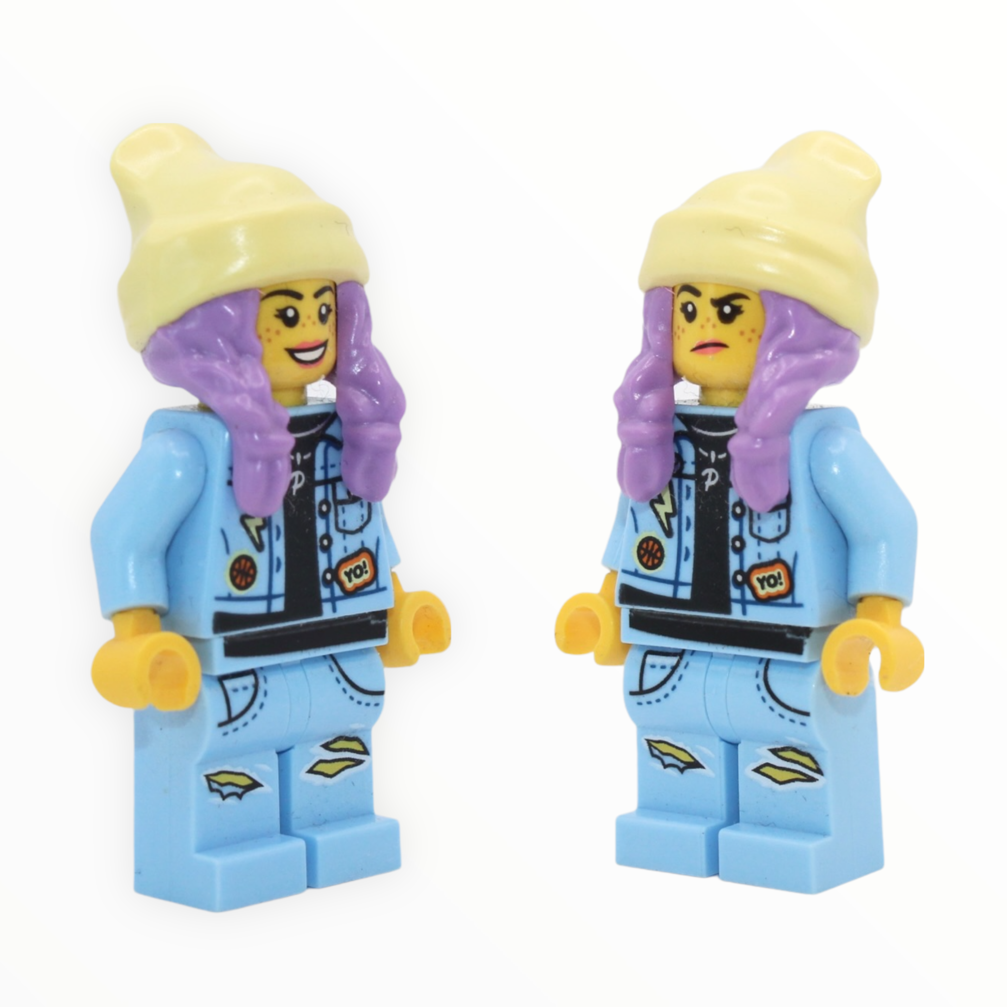 Parker L. Jackson (jean jacket, beanie, smile / grumpy)