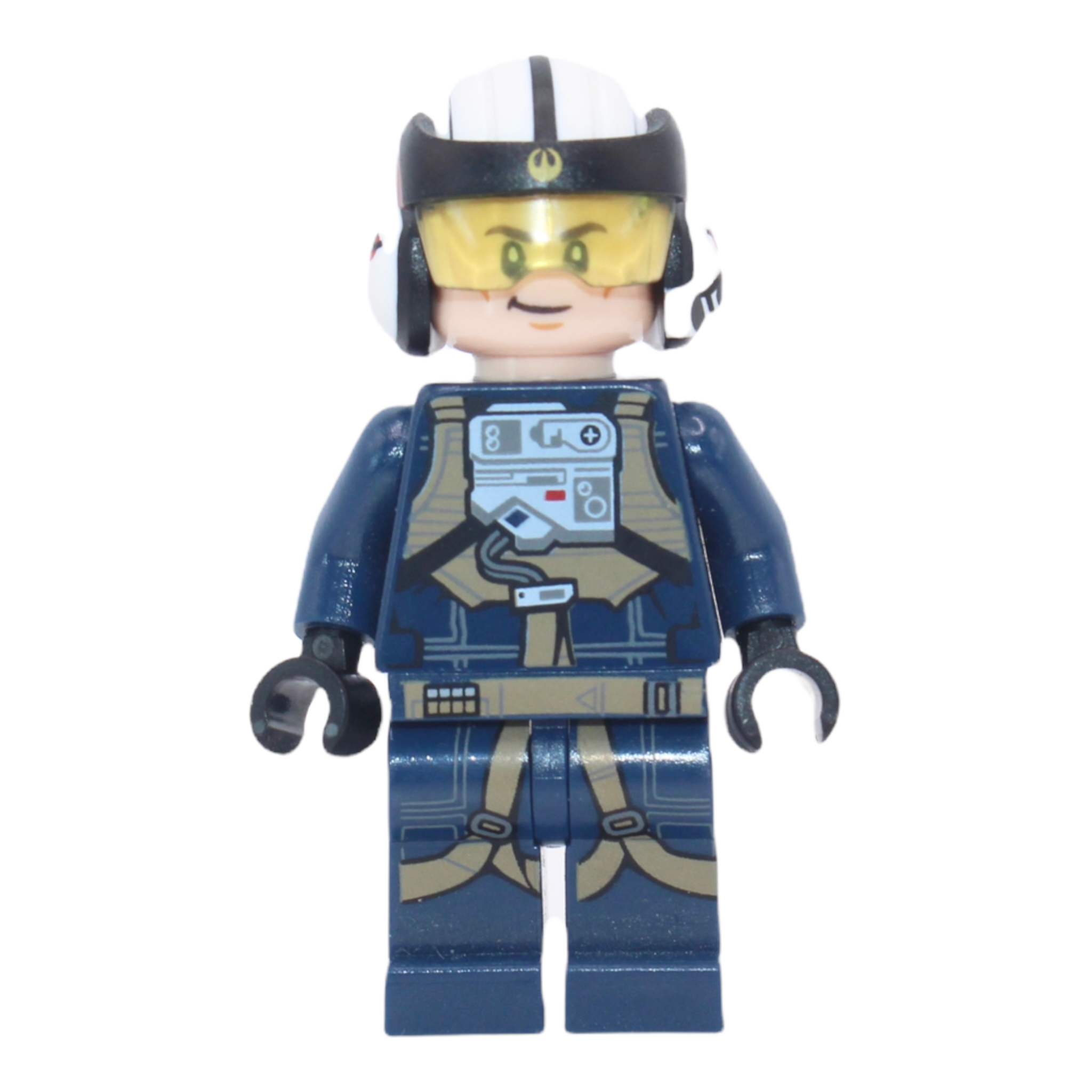 Rebel U Wing Pilot helmet with yellow visor dark blue jumpsuit 2017