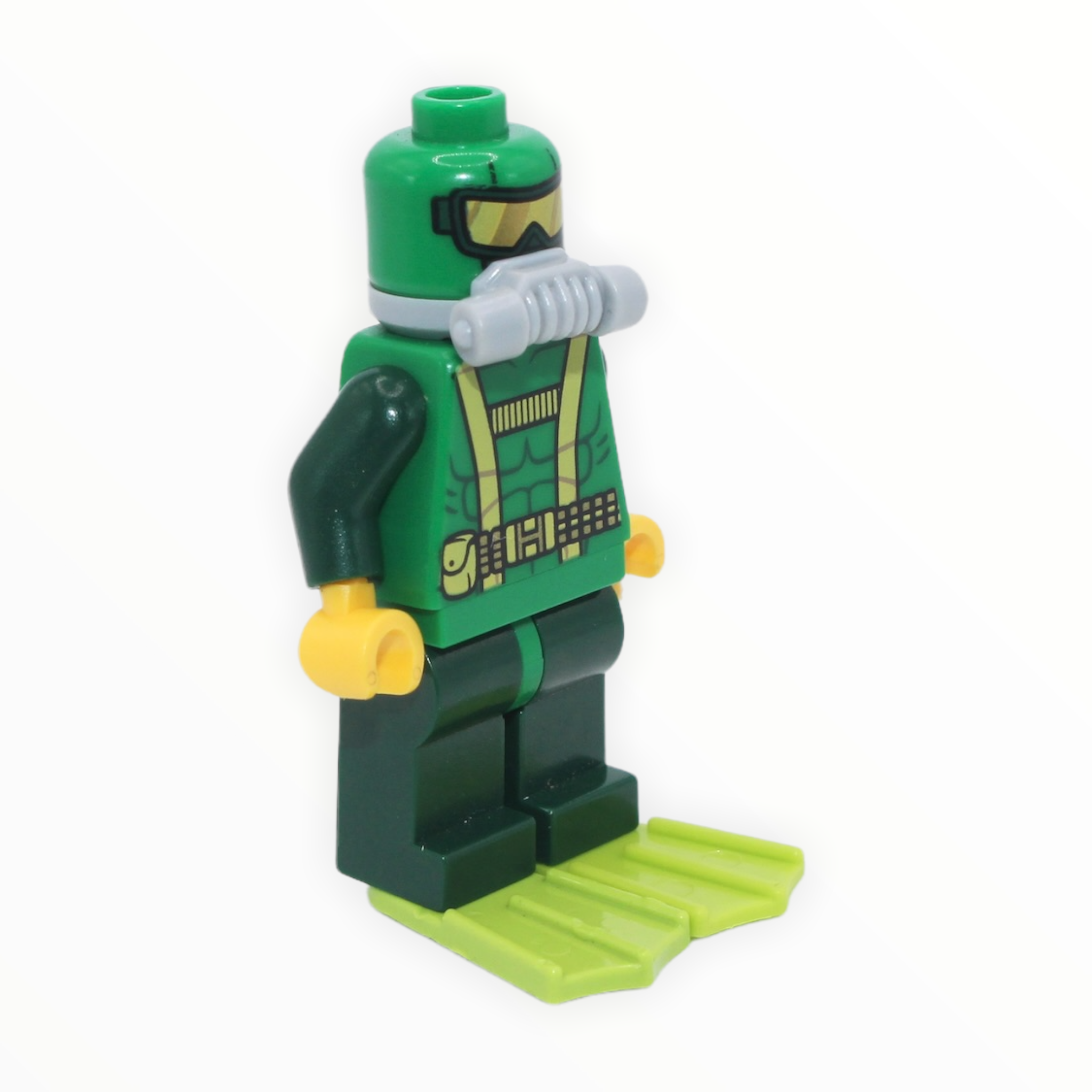 HYDRA Diver (breathing mask, lime green flippers)