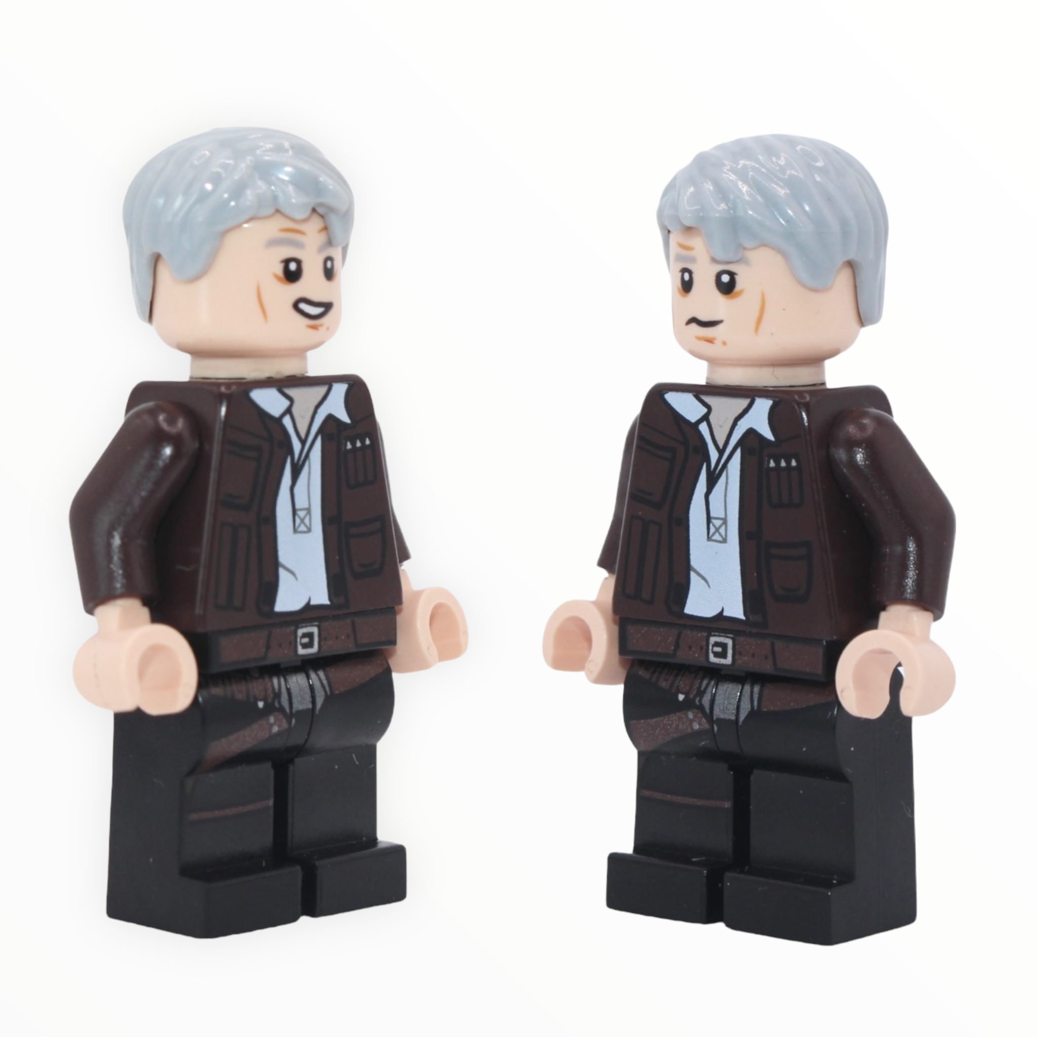 Han Solo (The Force Awakens, lopsided grin, old, 2015)