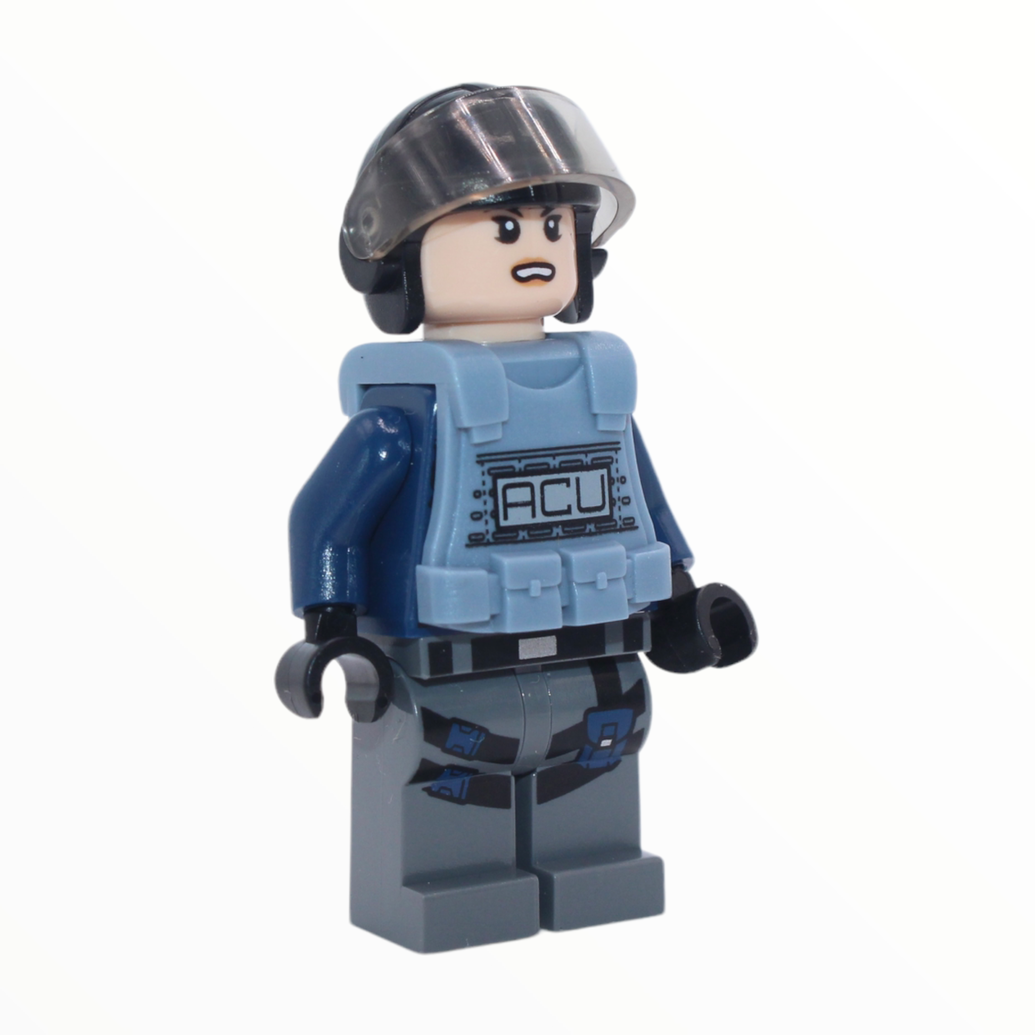 ACU Trooper (vest, black aviator cap with visor, female)