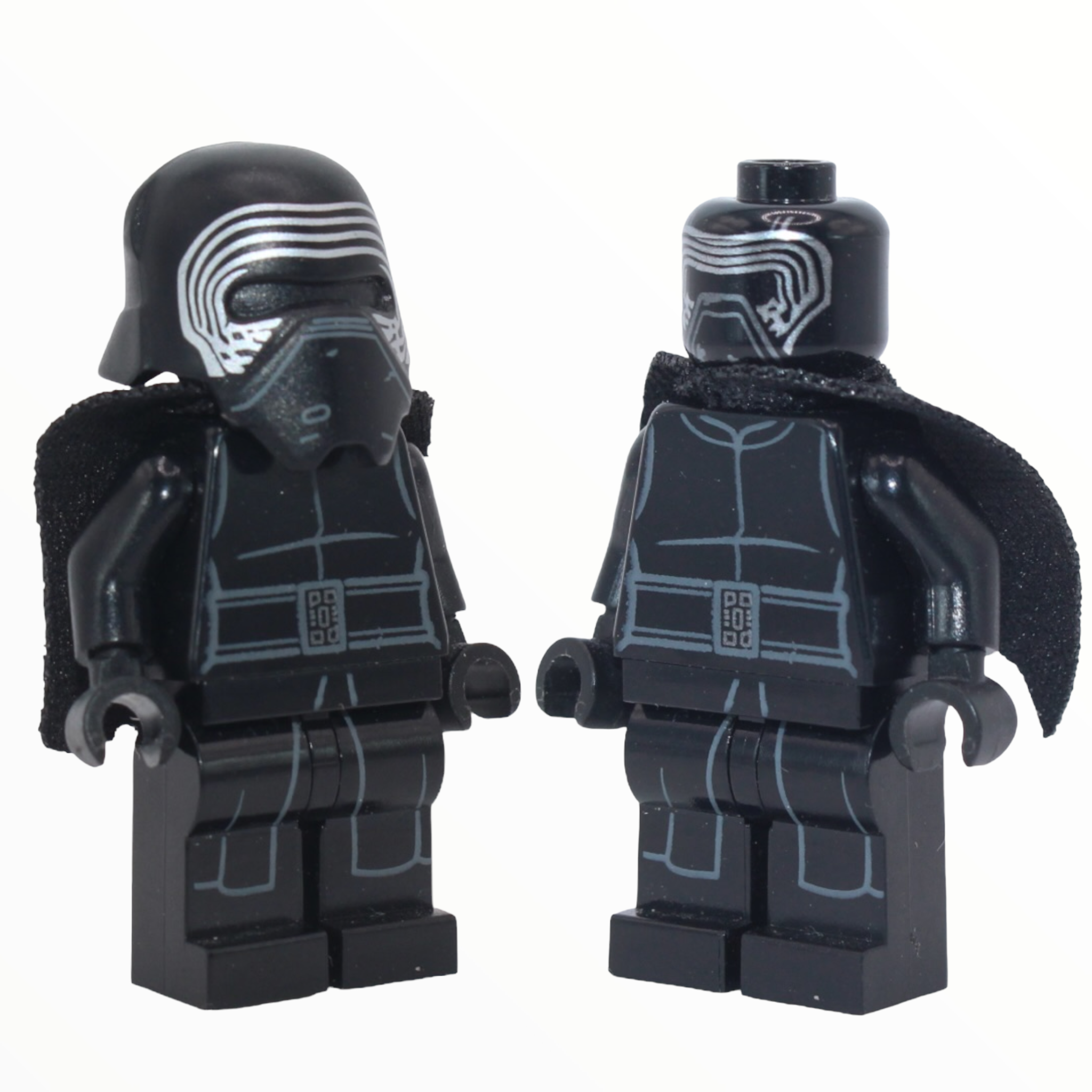 Kylo Ren (The Force Awakens, helmet, head with mask print, tattered cape)