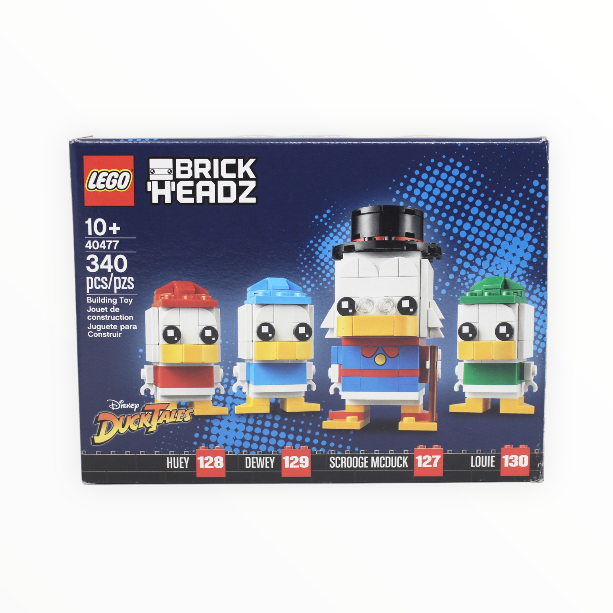 Certified Used Set 40477 Disney BrickHeadz Scrooge McDuck, Huey, Dewey & Louie