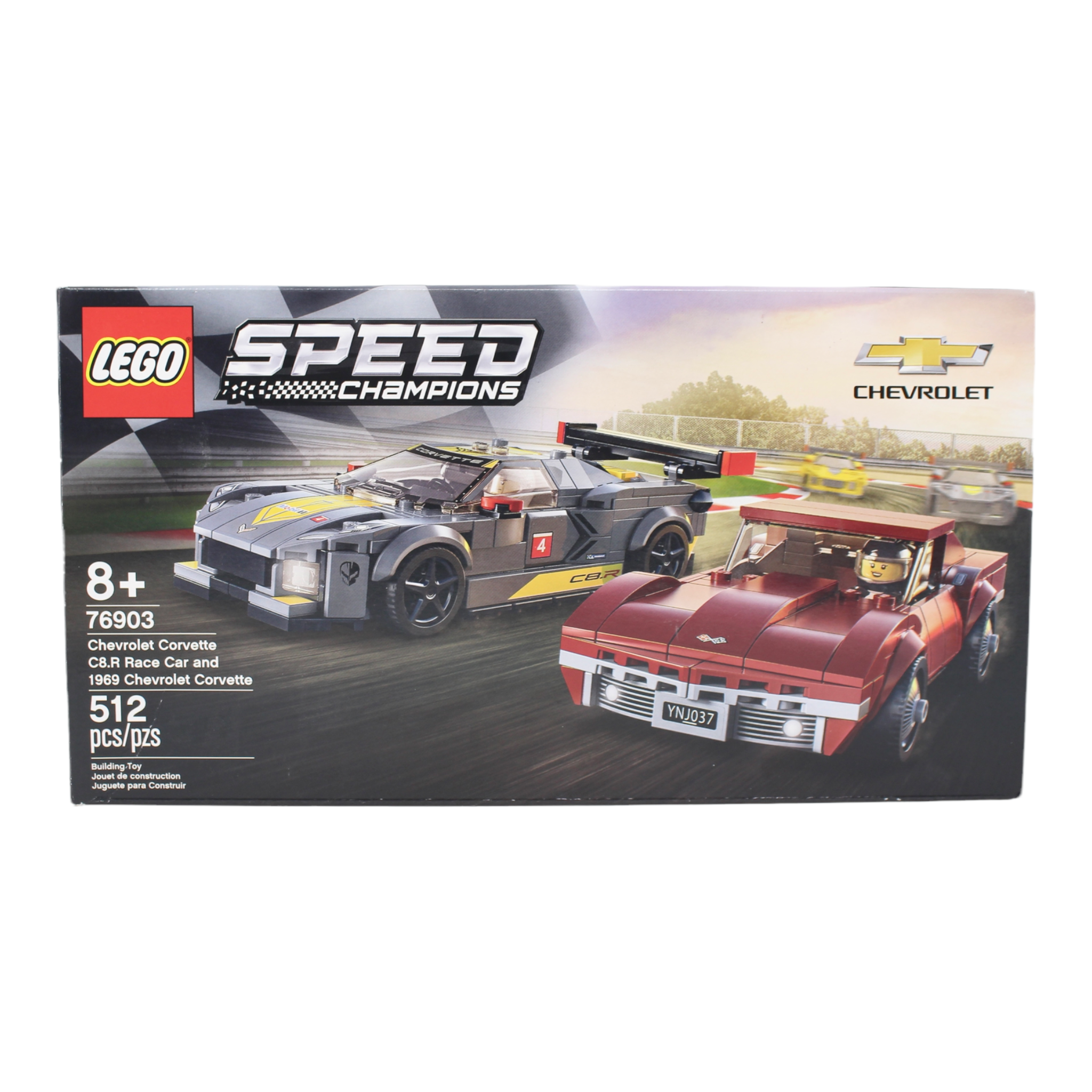 Certified Used Set 76903 Speed Champions Chevrolet Corvette C8.R Race Car and 1969 Chevrolet Corvette