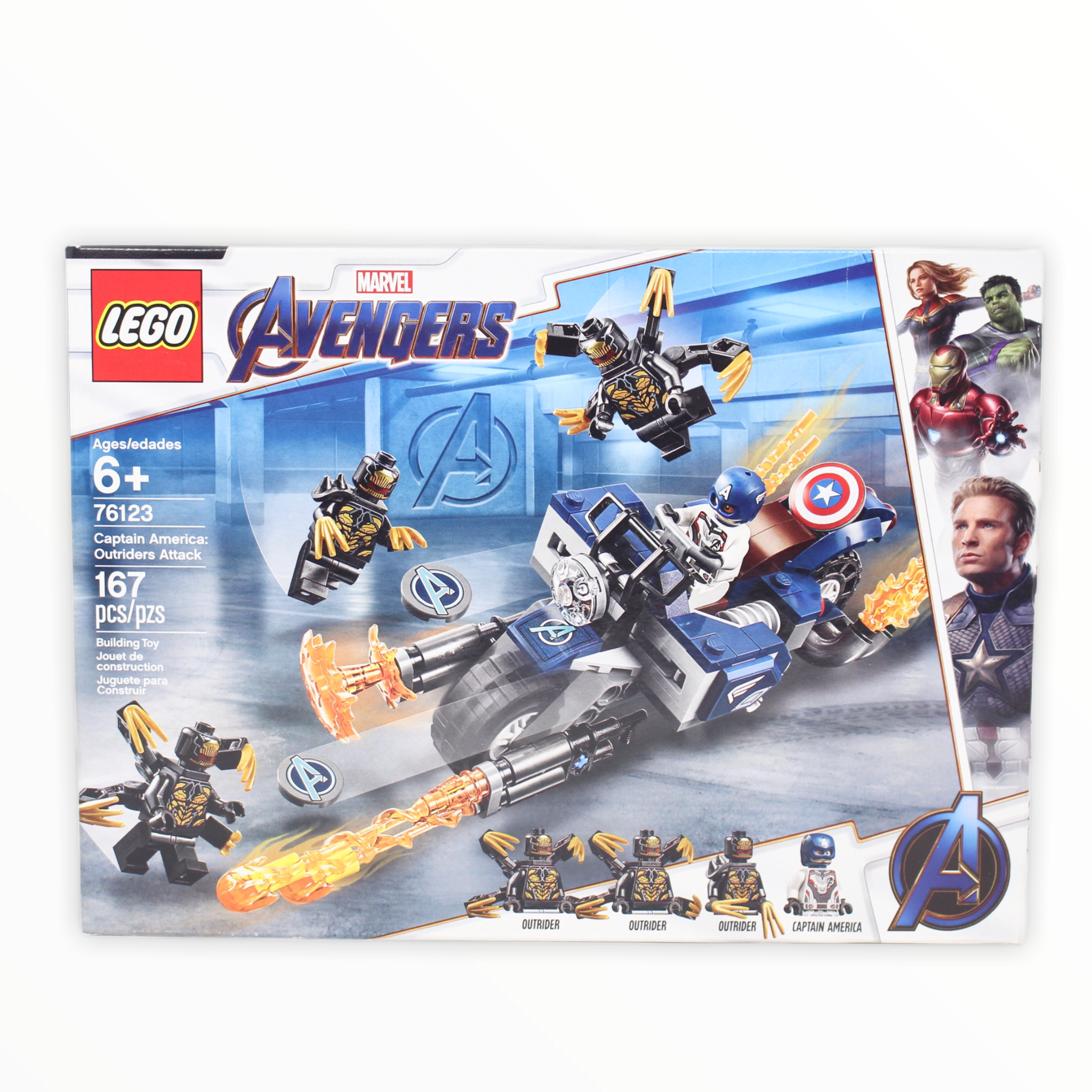 Retired Set 76123 Marvel Avengers Captain America: Outriders Attack