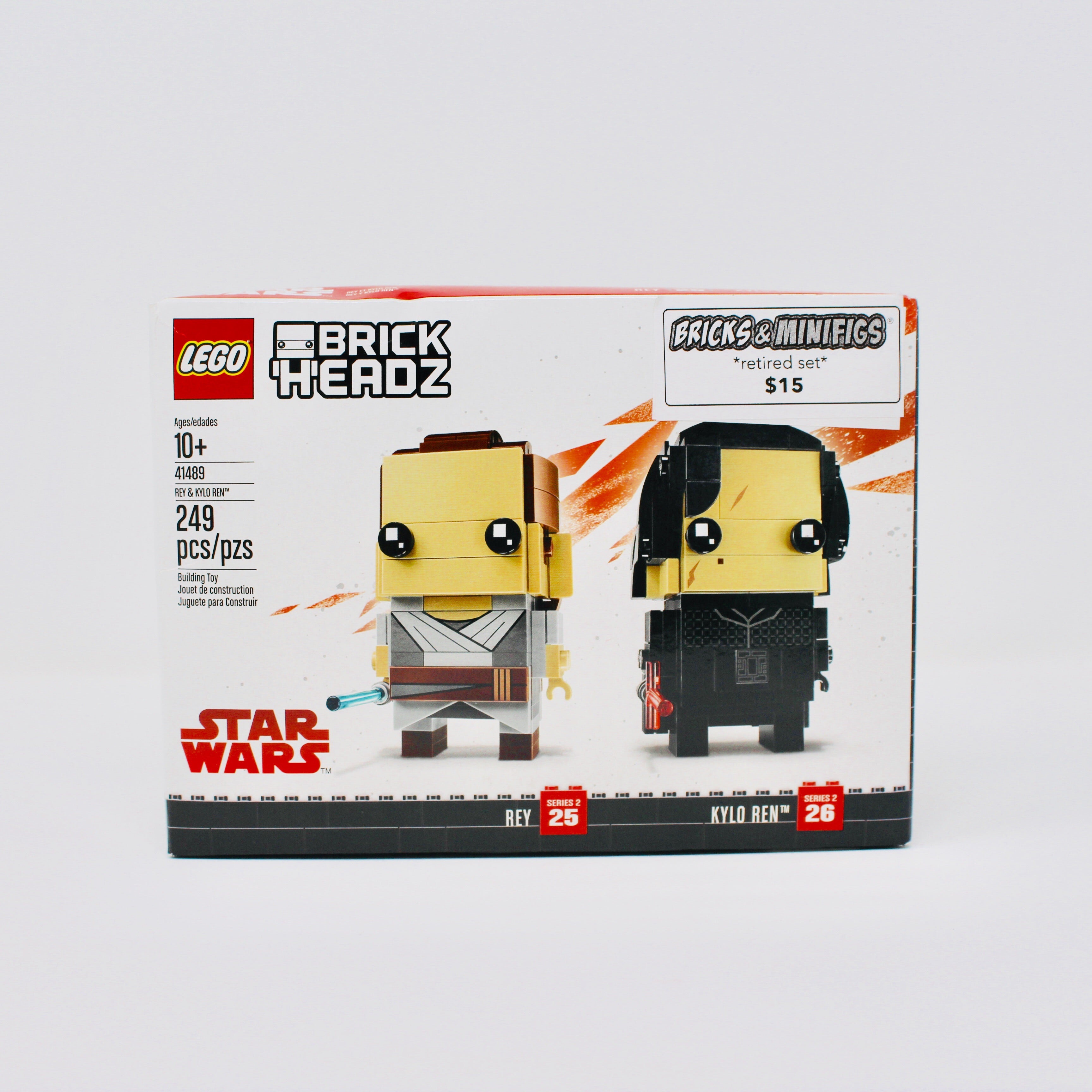 Retired Set 41489 Star Wars BrickHeadz Rey & Kylo Ren