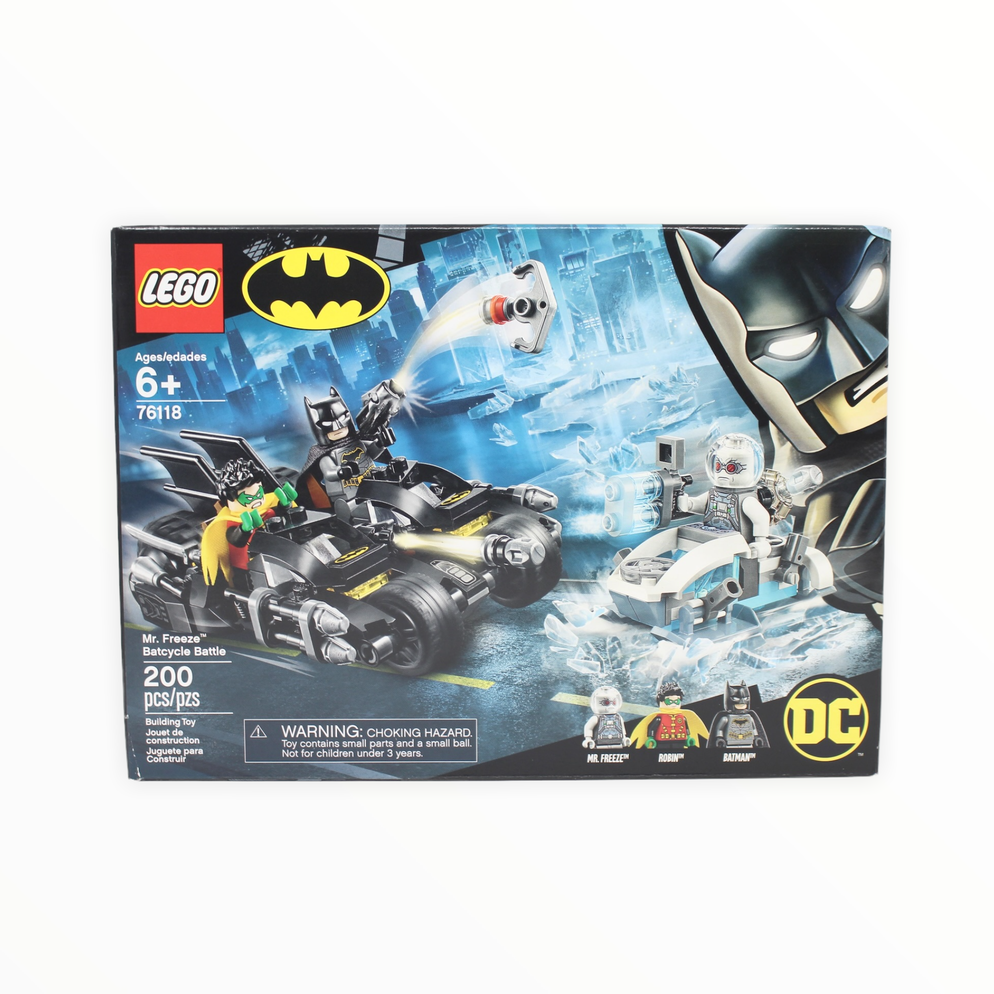 Retired Set 76118 DC Super Heroes Mr. Freeze Batcycle Chase