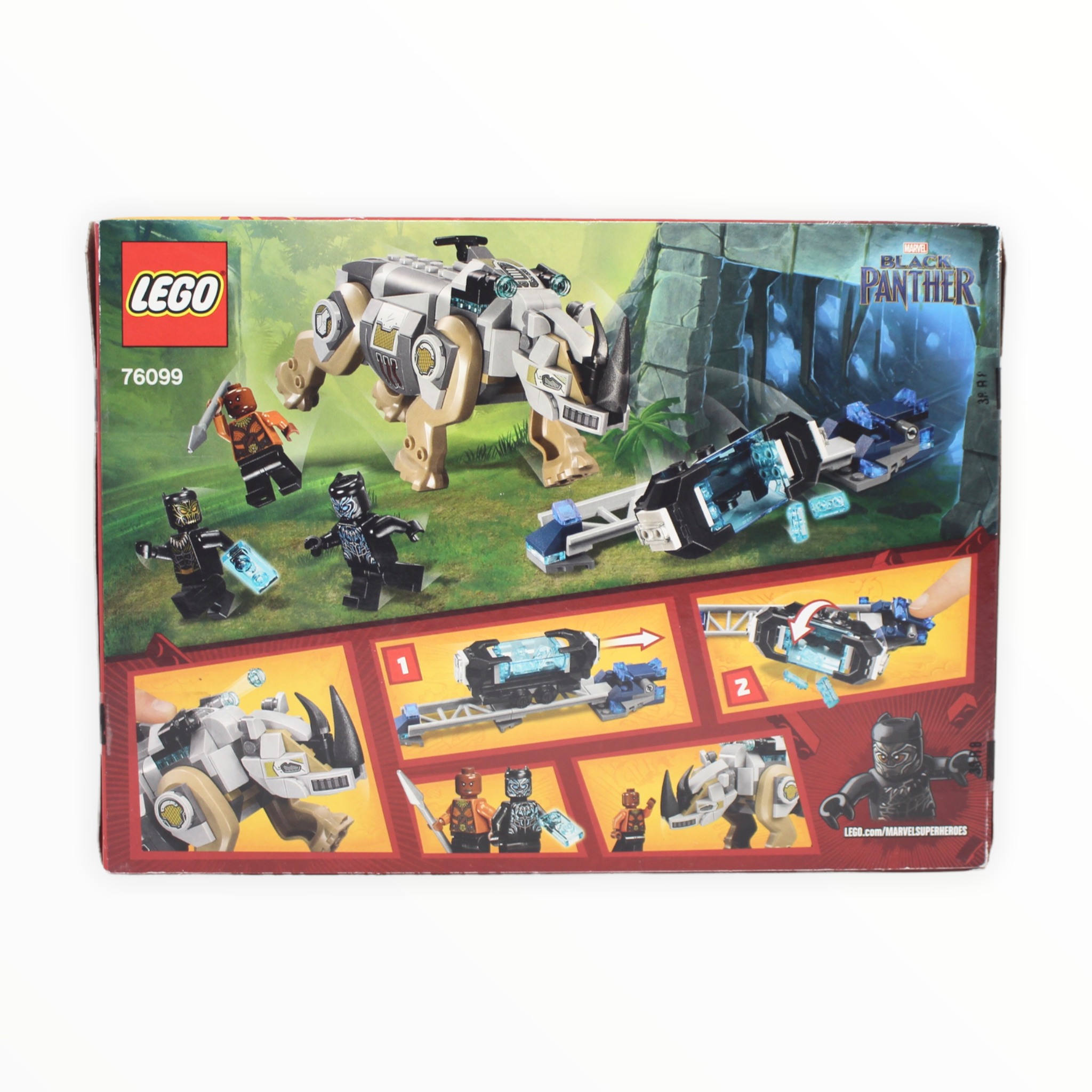 Retired Set 76099 Marvel Super Heroes Rhino Face-Off by the Mine