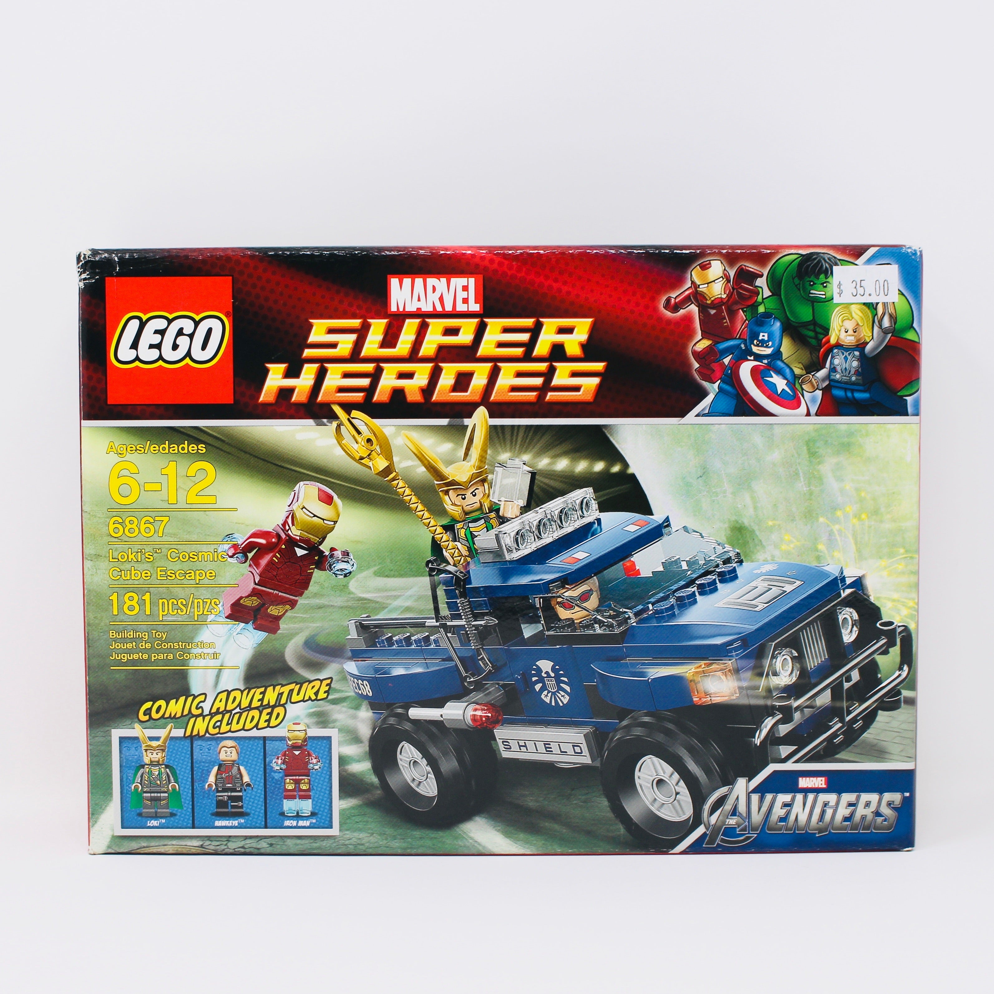 Certified Used Set 6867 Marvel Super Heroes Lokis Cosmic Cube Escape