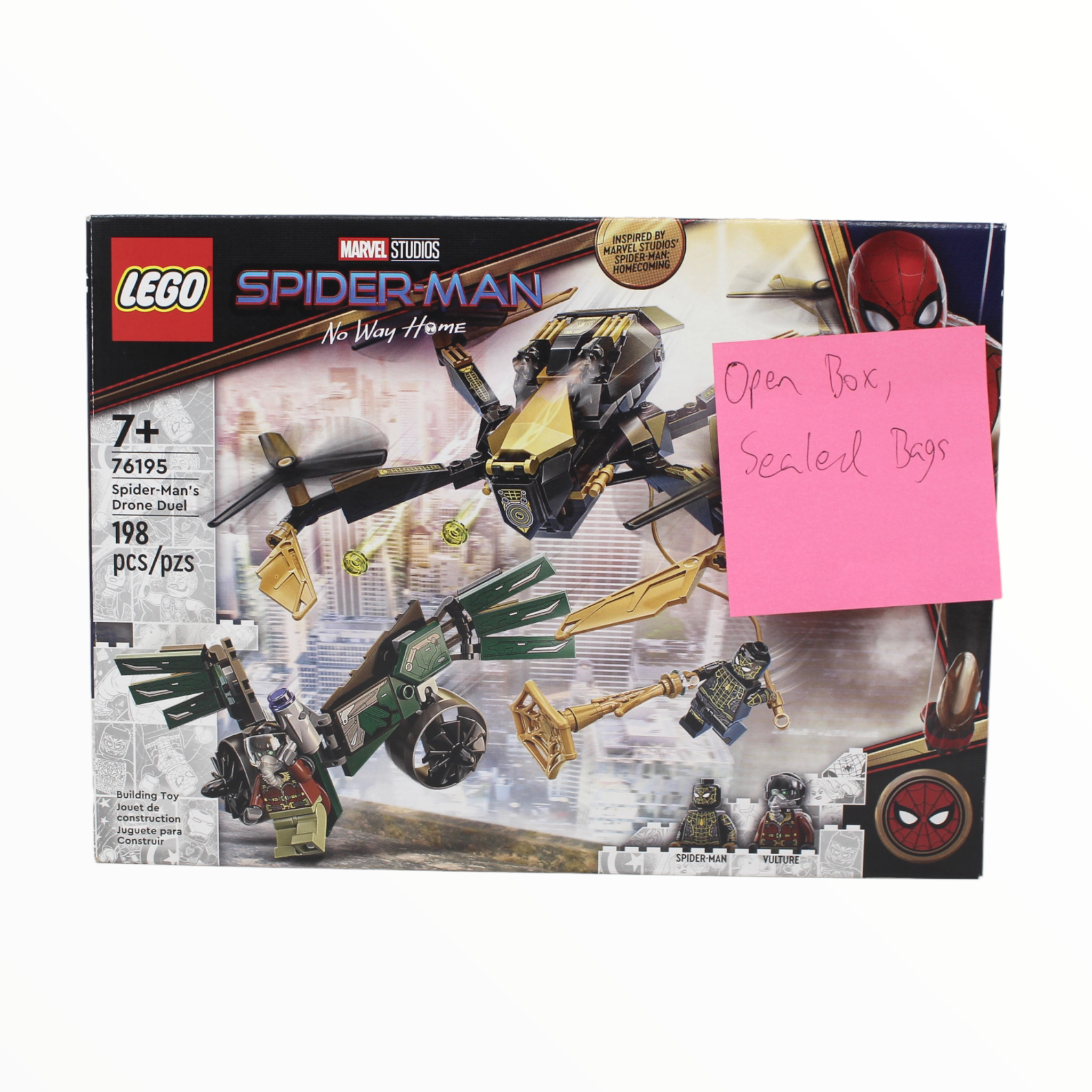Certified Used Set 76195 Marvel Studios Spider-Man’s Drone Duel (open box, sealed bags)