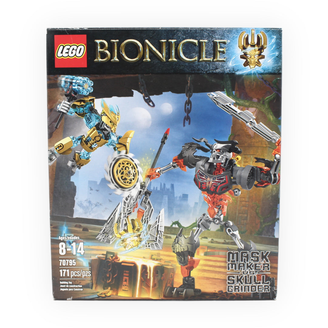 Certified Used Set 70795 Bionicle Mask Maker vs. Skull Grinder