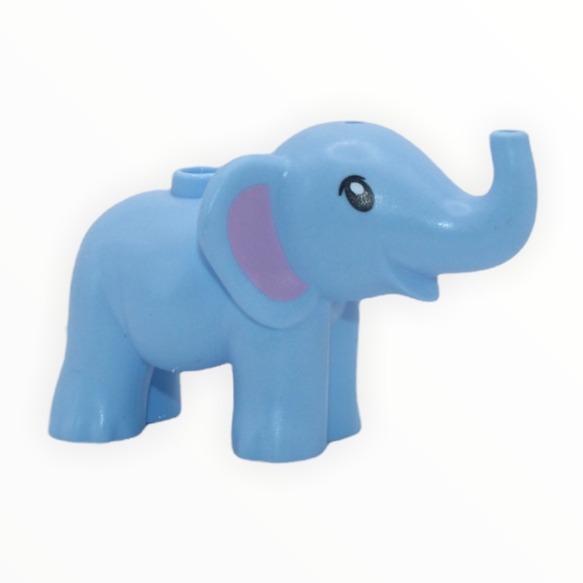 Bright Light Blue Baby Elephant (Friends, pink ears)