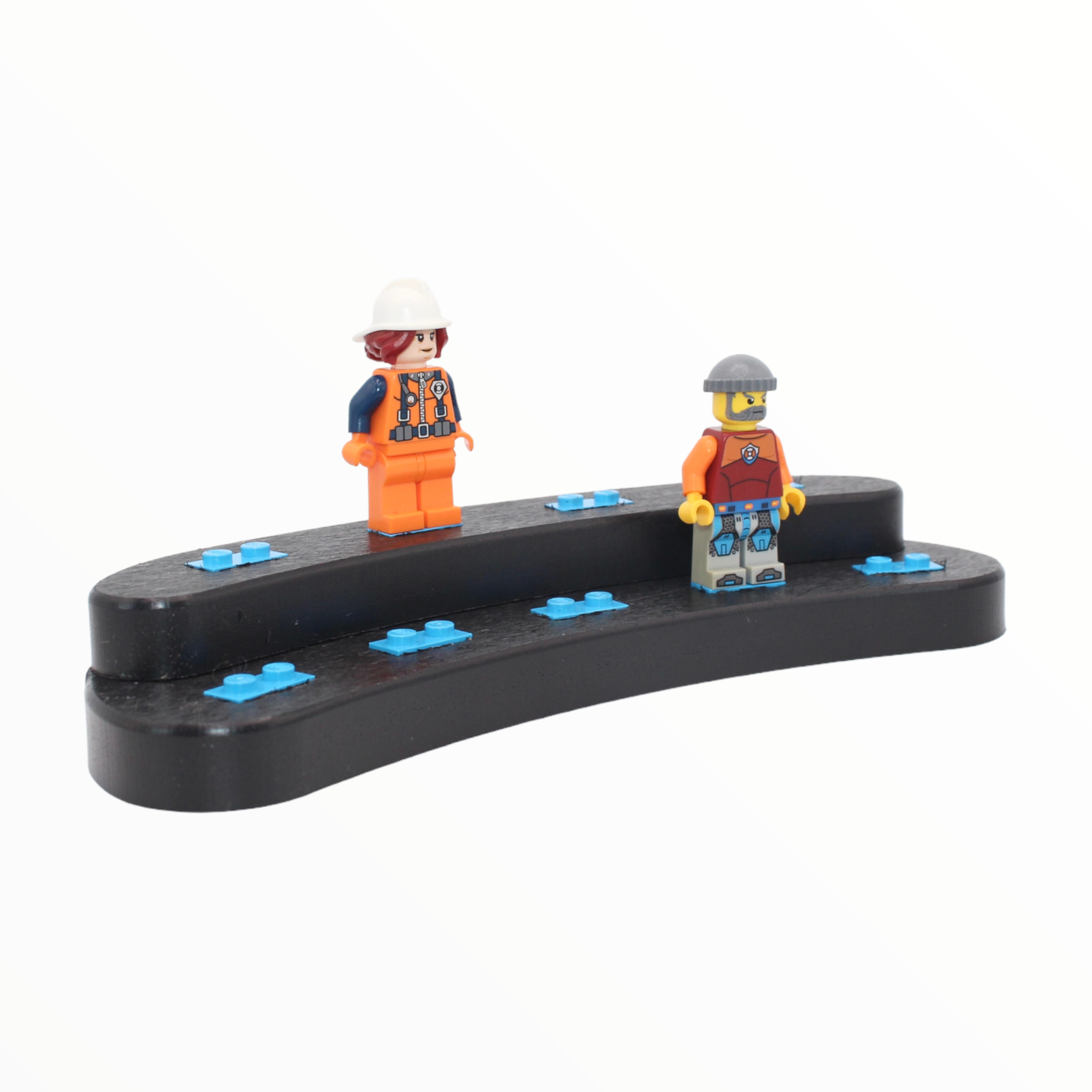 9-Minifigure Display Stand Black (select a stud color)