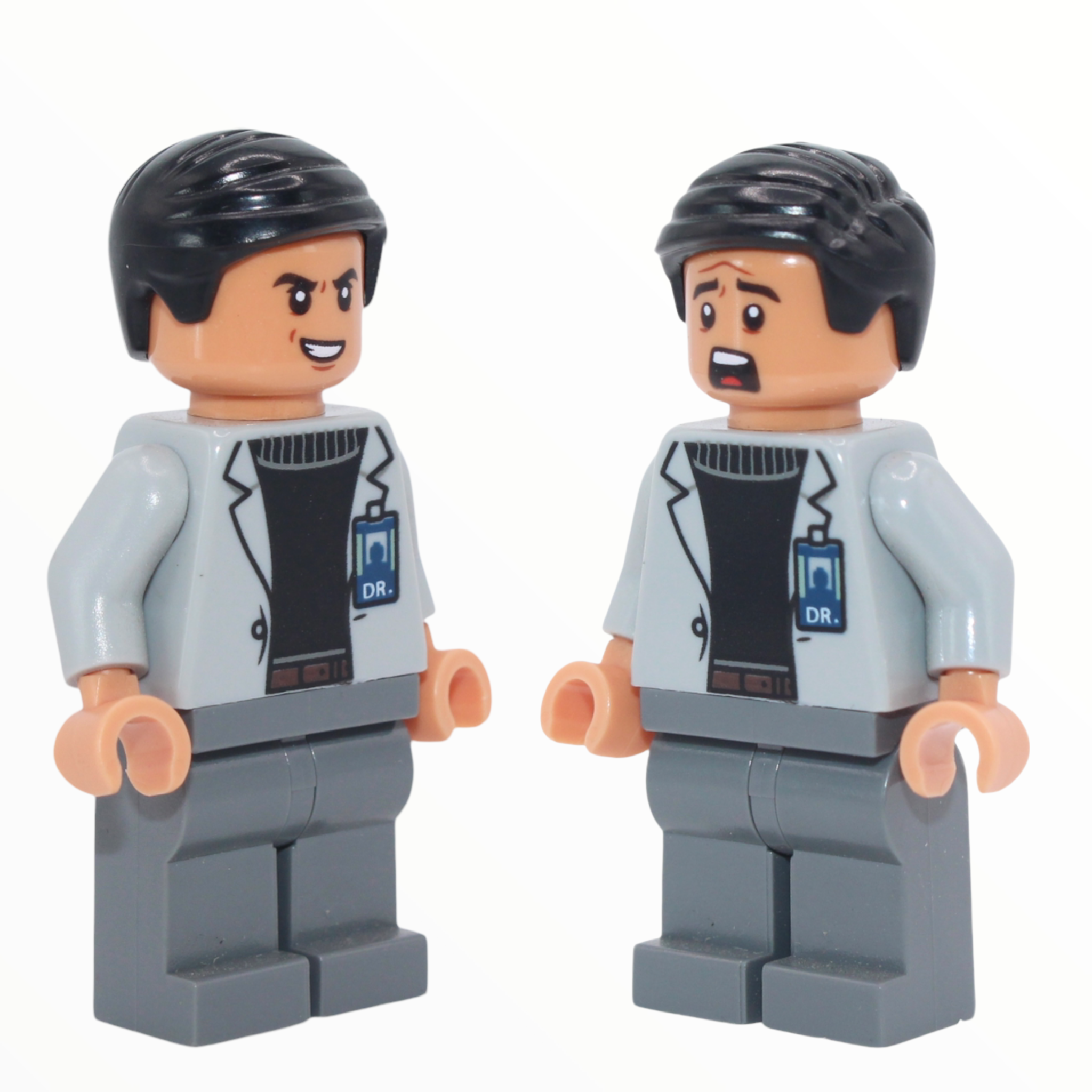 Dr. Henry Wu (evil smile / scared)