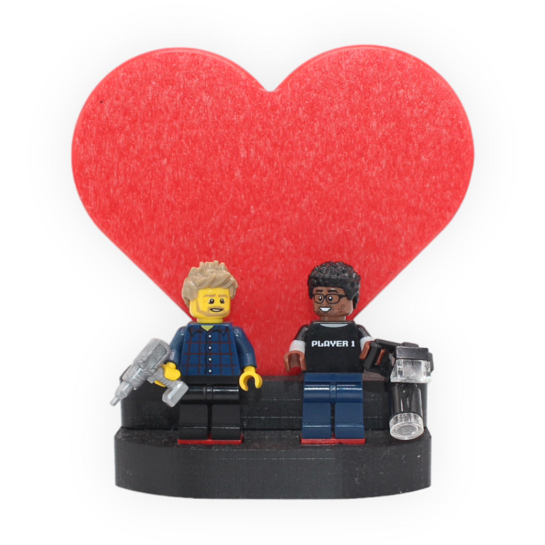 Heart-Shaped Minifigure Display Stand