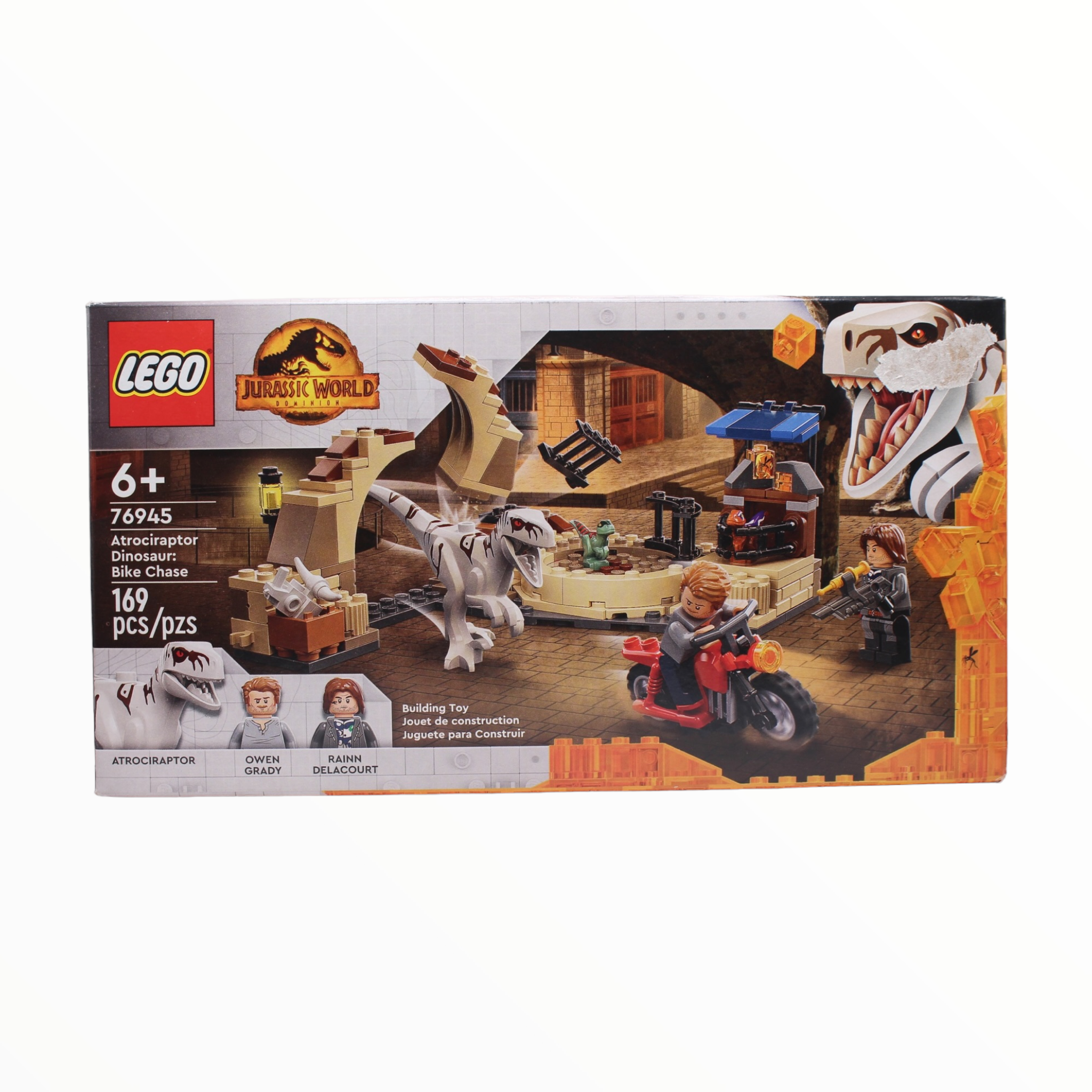 Certified Used Set 76945 Jurassic World Atrociraptor Dinosaur: Bike Chase