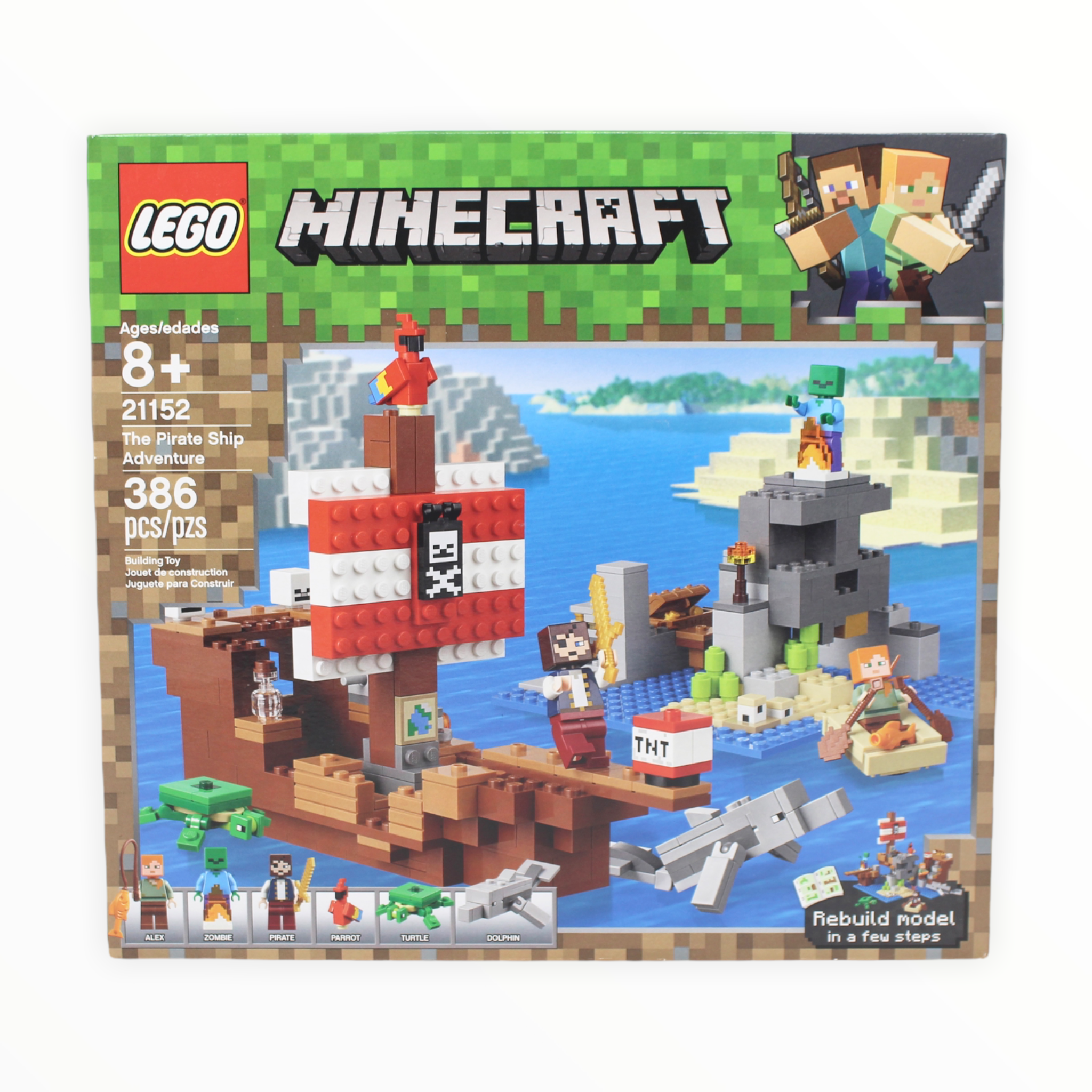Retired Set 21152 Minecraft The Pirate Ship Adventure