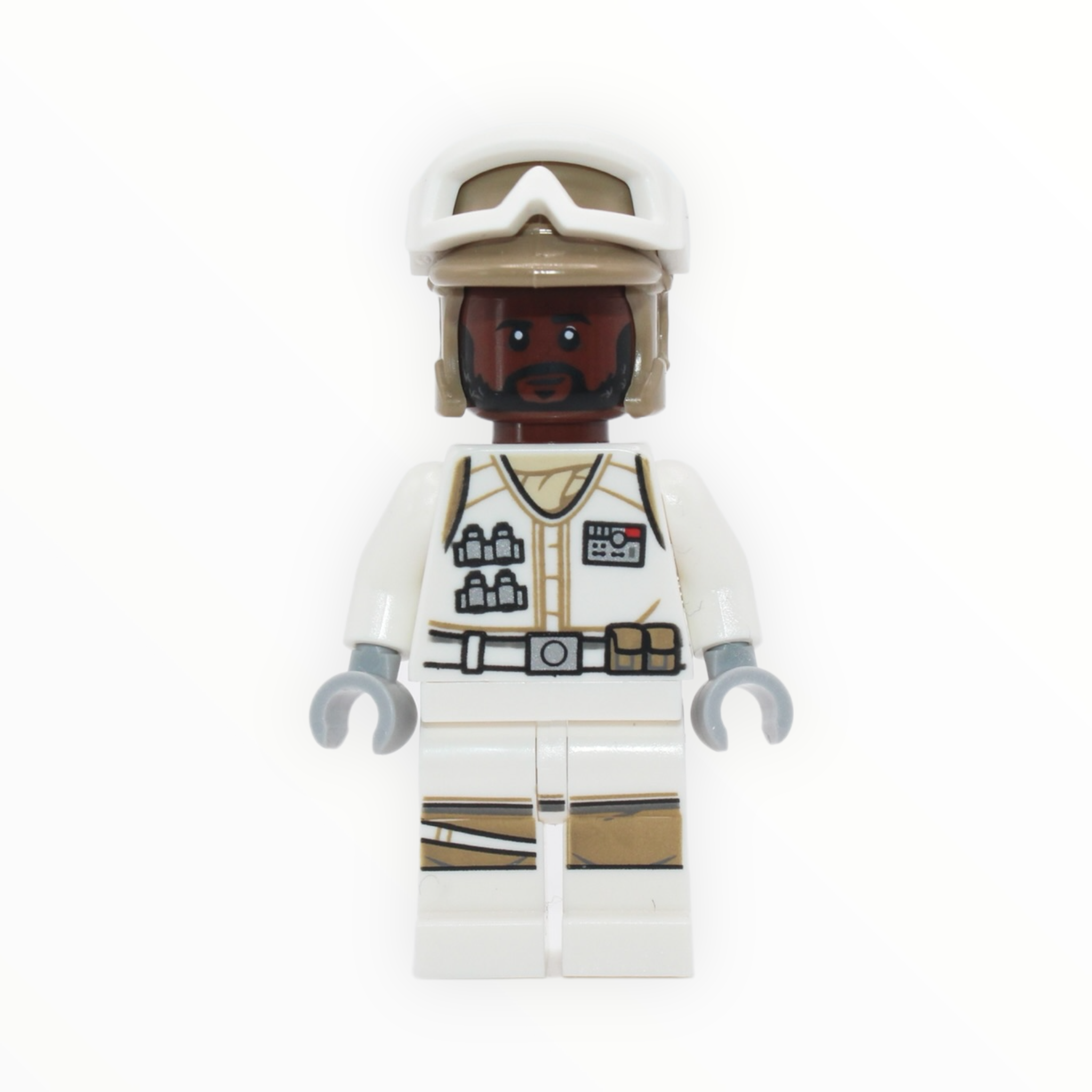 Hoth Rebel Trooper (reddish brown head, white uniform, dark tan helmet, 2022)