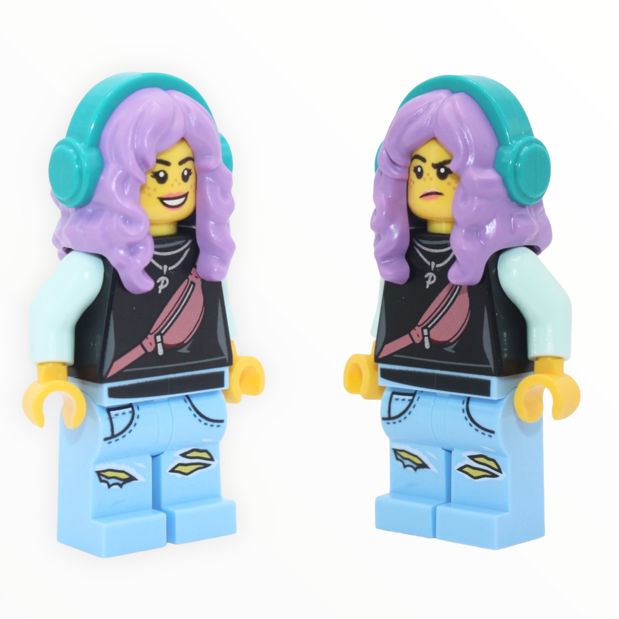 Parker L. Jackson (black top, headphones, smile / grumpy)