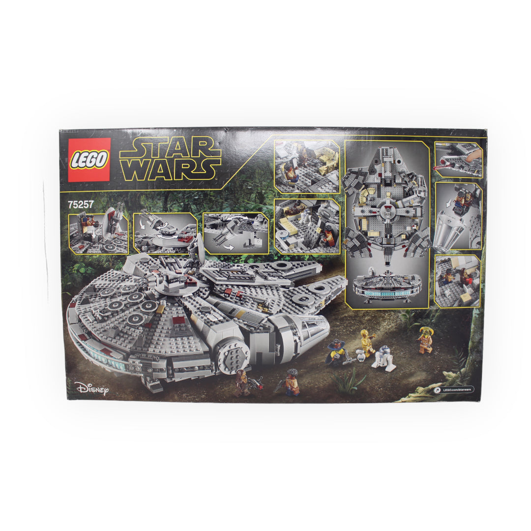 Certified Used Set 75257 Star Wars Millennium Falcon (2019, open box, sealed bags)