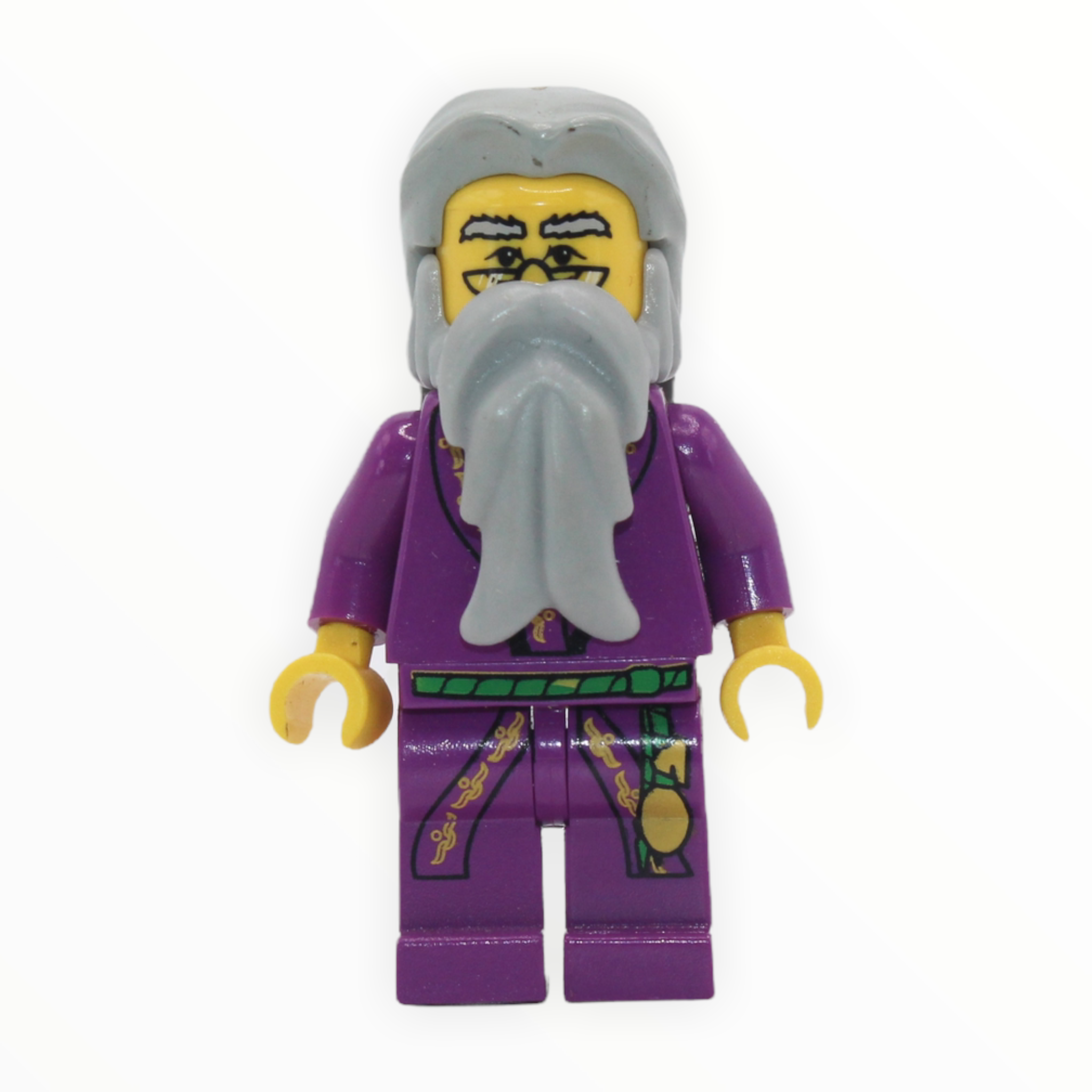 Professor Albus Dumbledore (purple robes, yellow skin)