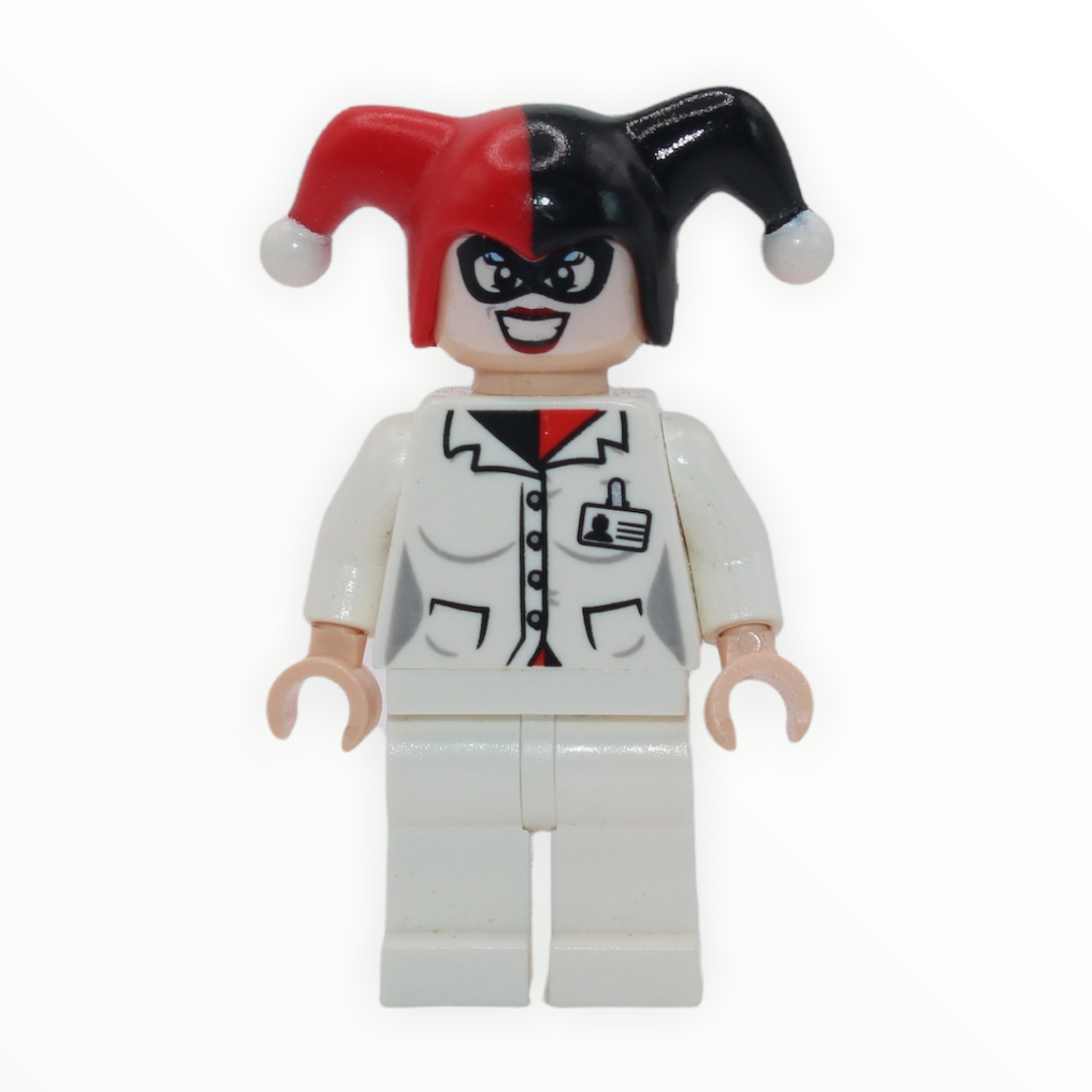 Harleen Quinzel (2012, red and black jester cap)