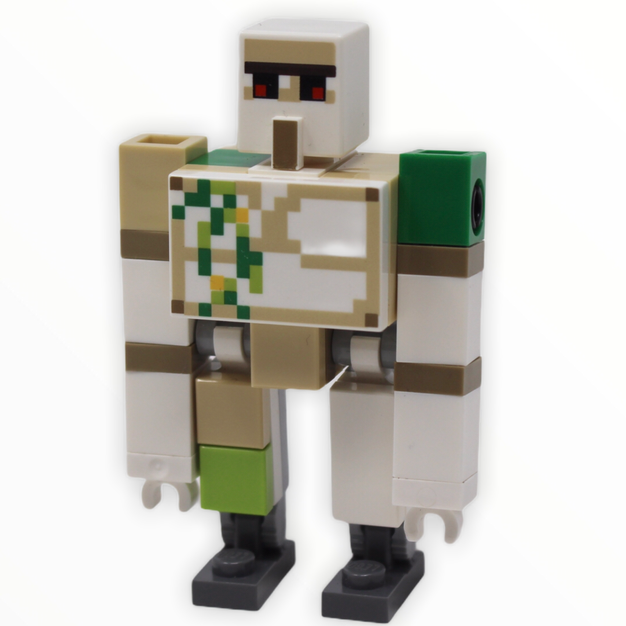 Minecraft Iron Golem (brick and pin arm attachments, dark bluish gray feet)