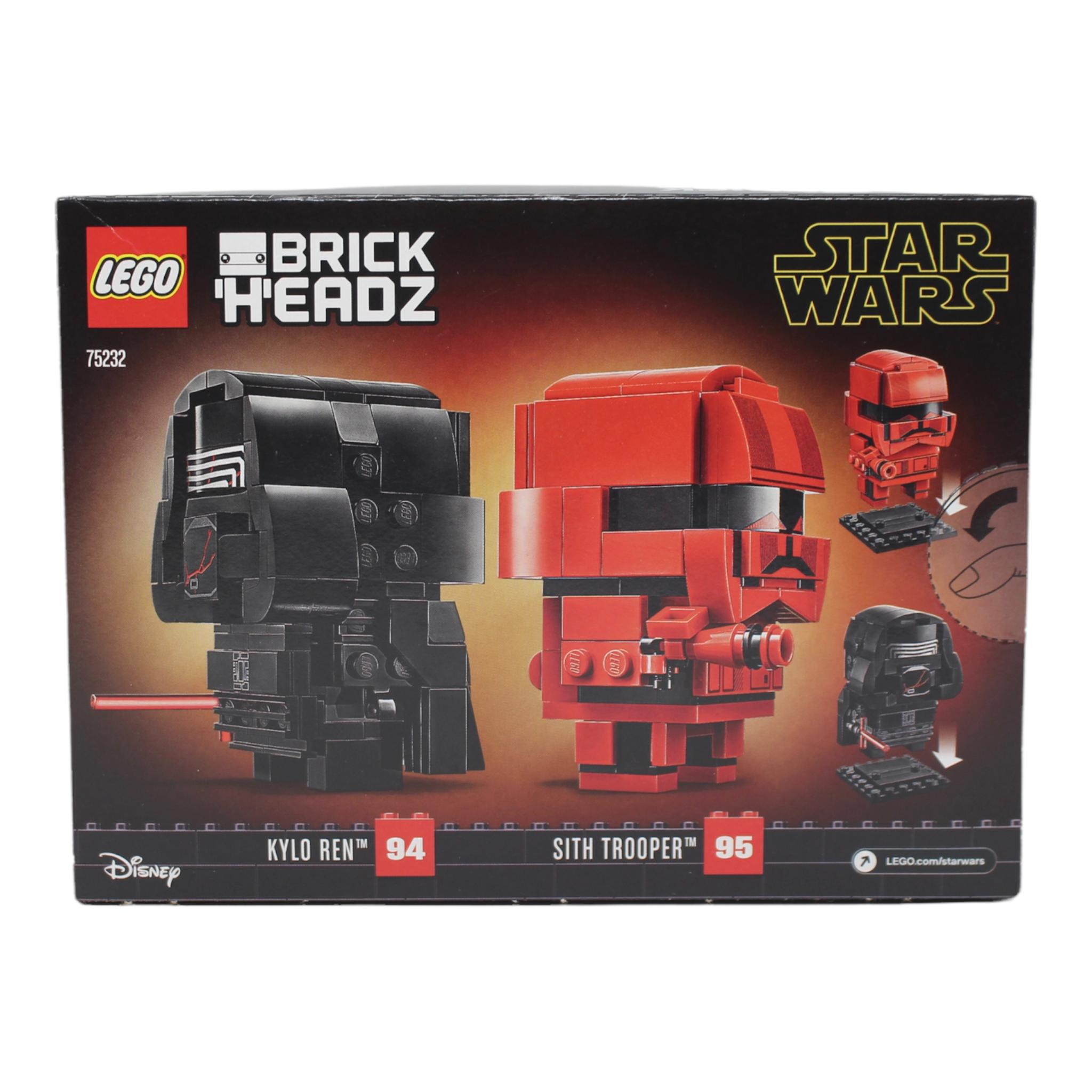 Retired Set 75232 Star Wars BrickHeadz Kylo Ren & Sith Trooper