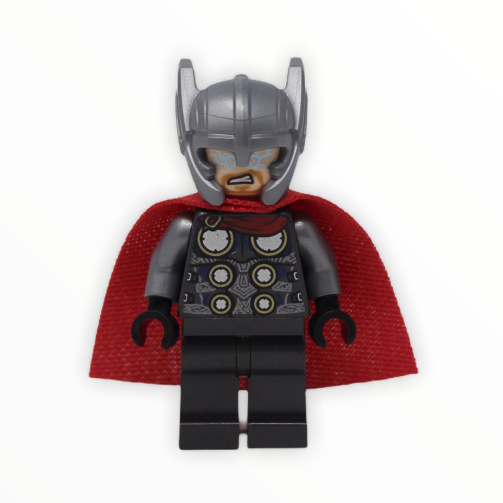 Thor (flat silver helmet, red cape, 2020)