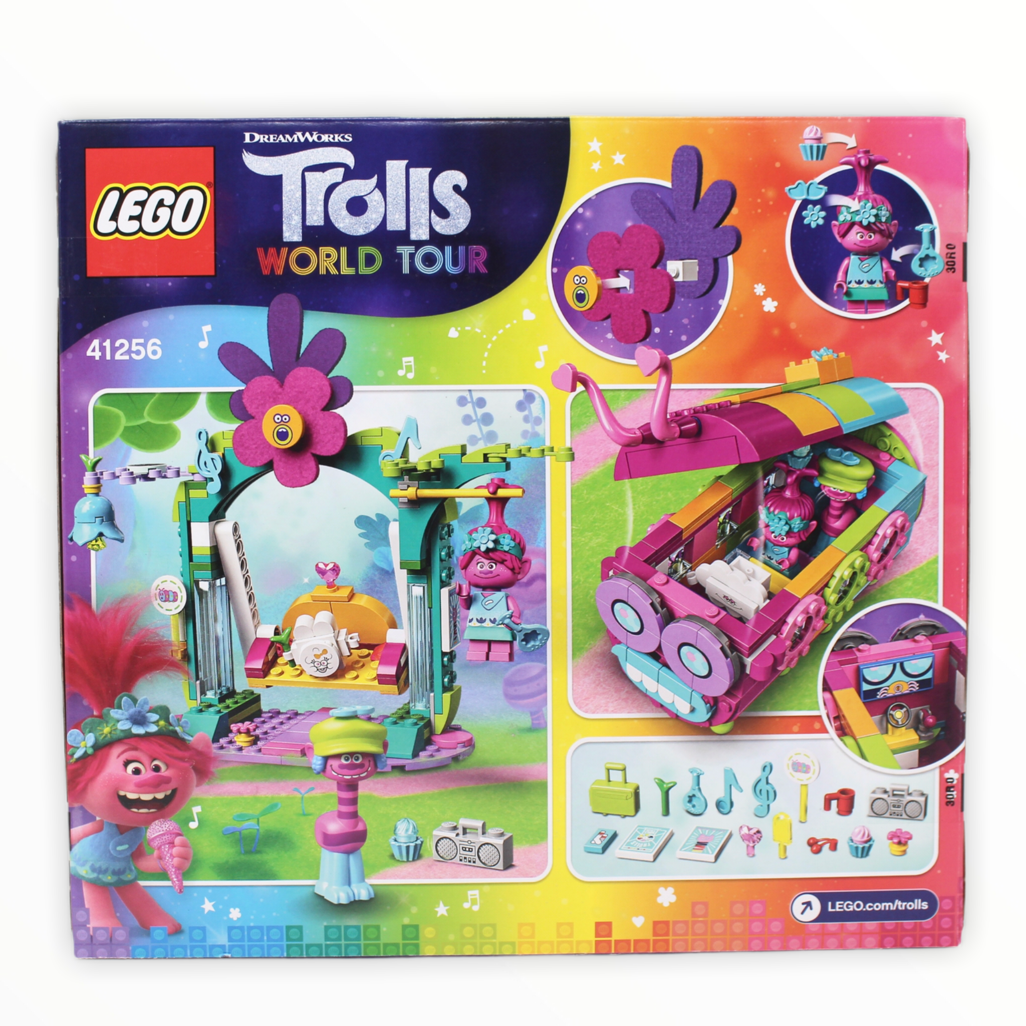 Retired Set 41256 Trolls World Tour Rainbow Caterbus