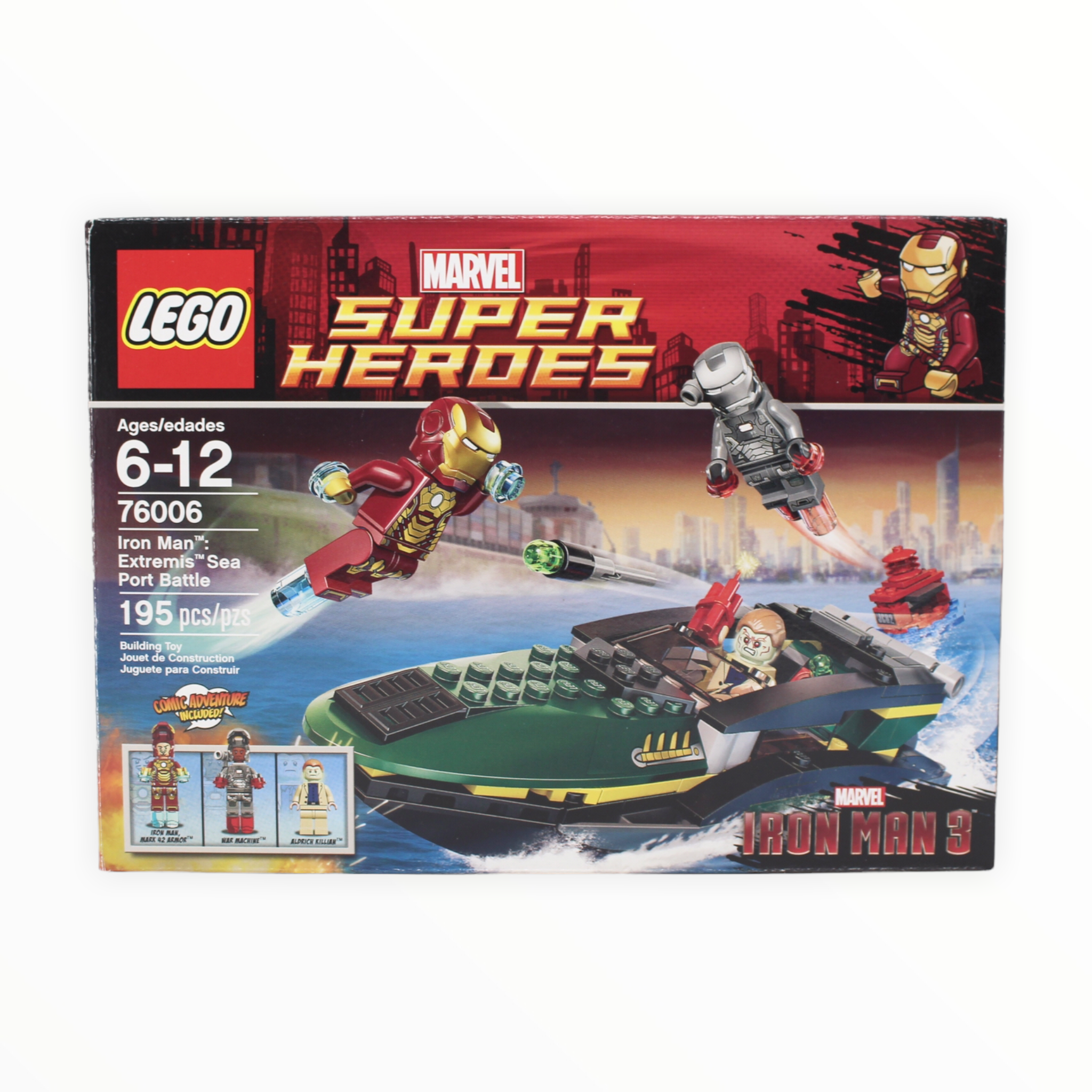 Certified Used Set 76006 Marvel Super Heroes Iron Man: Extremis Sea Port Battle