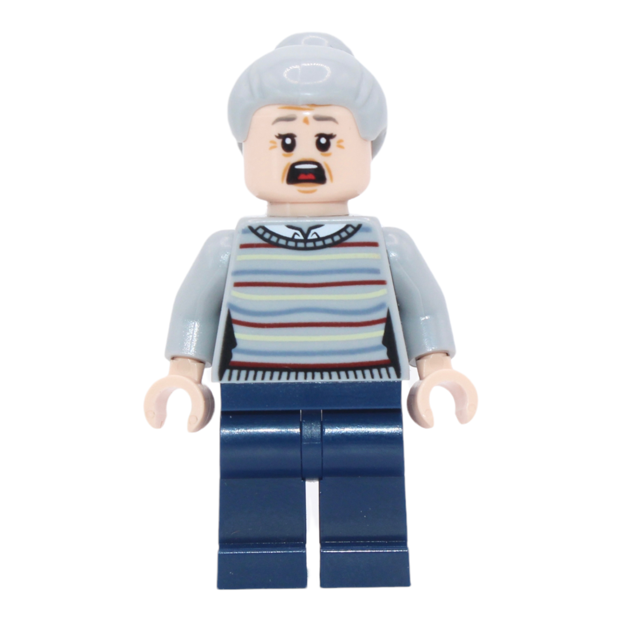 Aunt May (light bluish gray sweater, 2021)