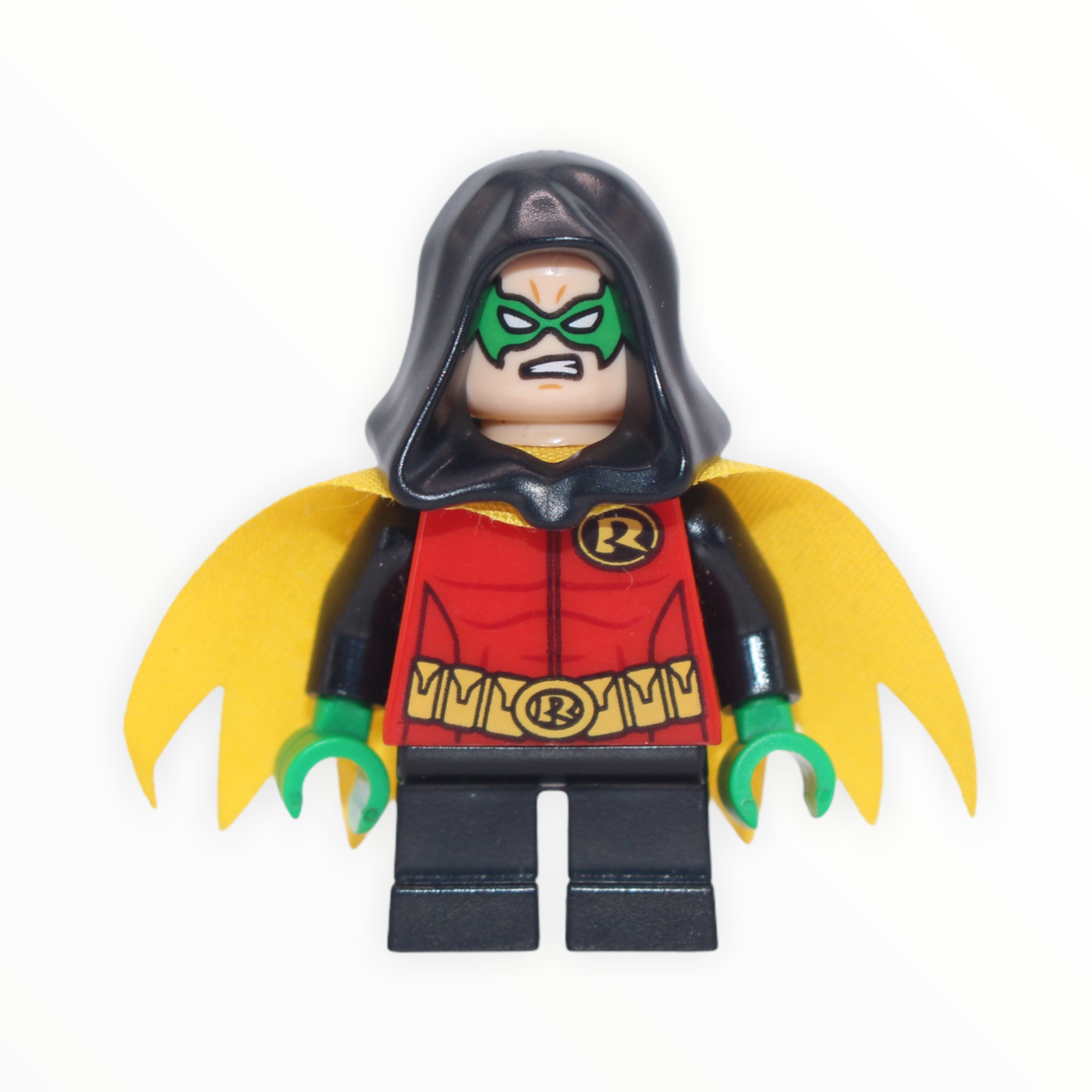 Robin (Damian Wayne, hood, green hands, stiff cape, 2016)