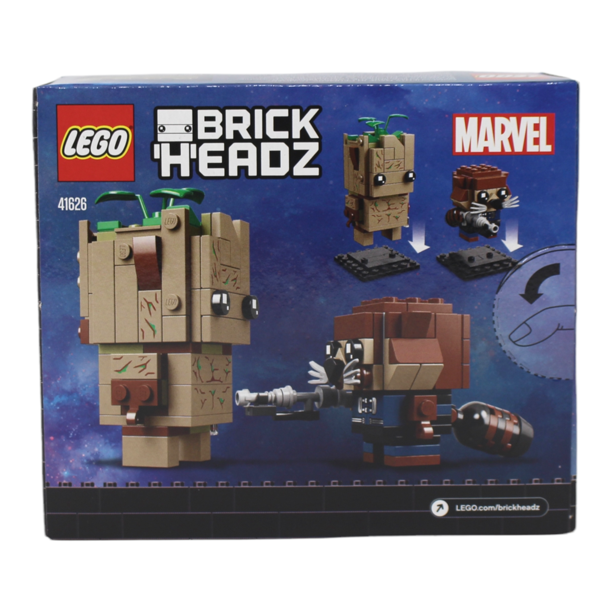 Retired Set 41626 Marvel BrickHeadz Groot & Rocket