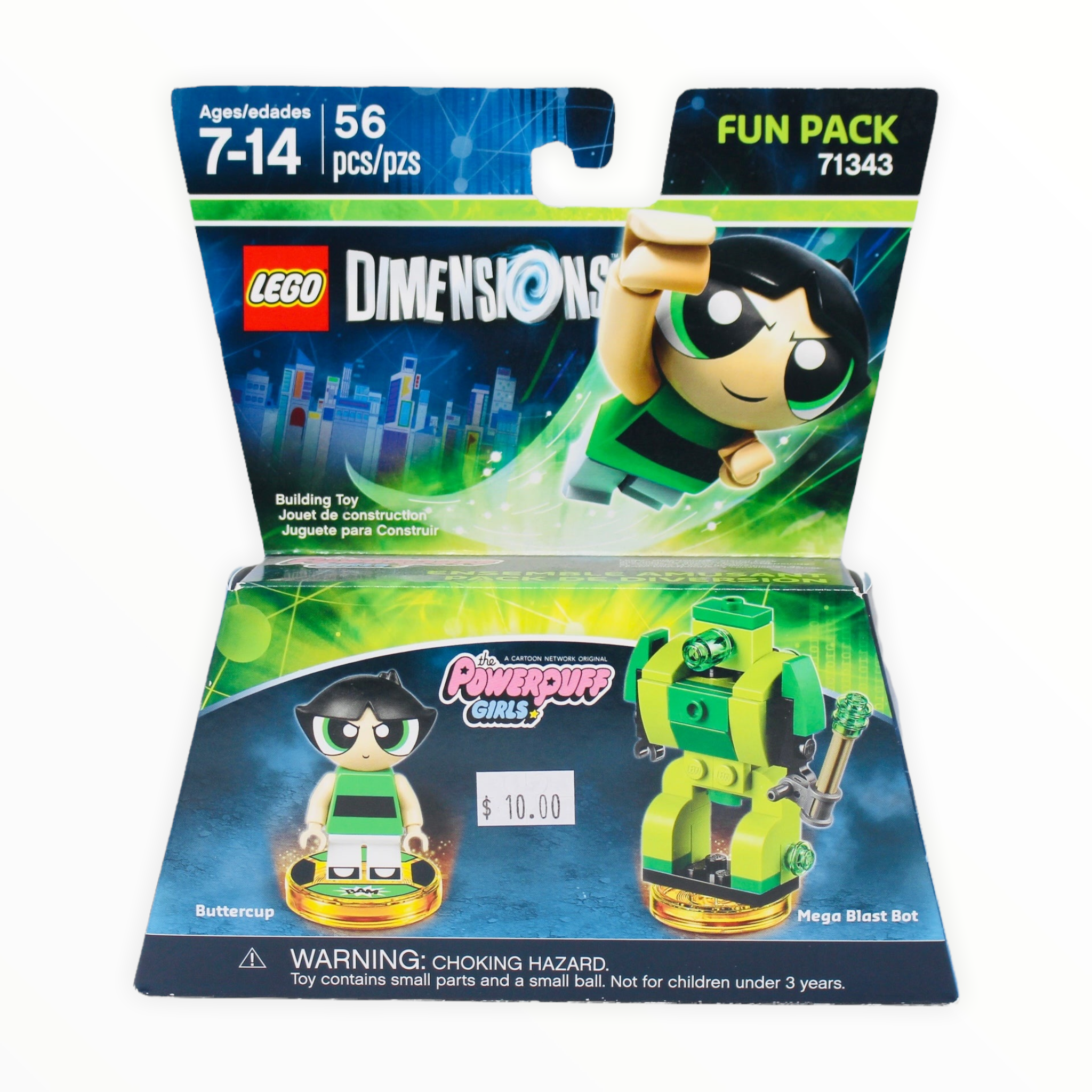 Retired Set 71343 Dimensions Powerpuff Girls Buttercup and Mega Blast Bot