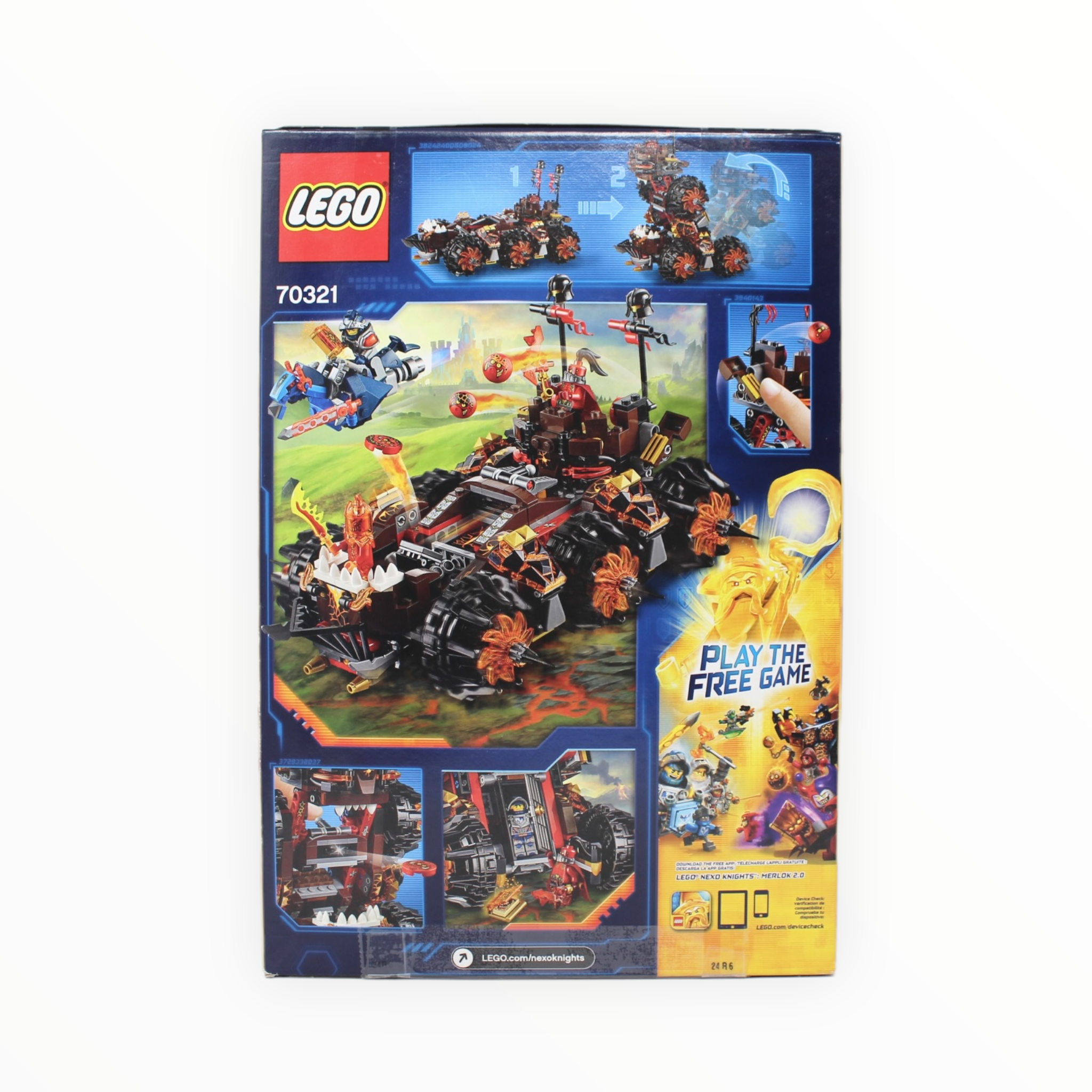 Certified Used Set 70321 Nexo Knights General Magmar’s Siege Machine of Doom