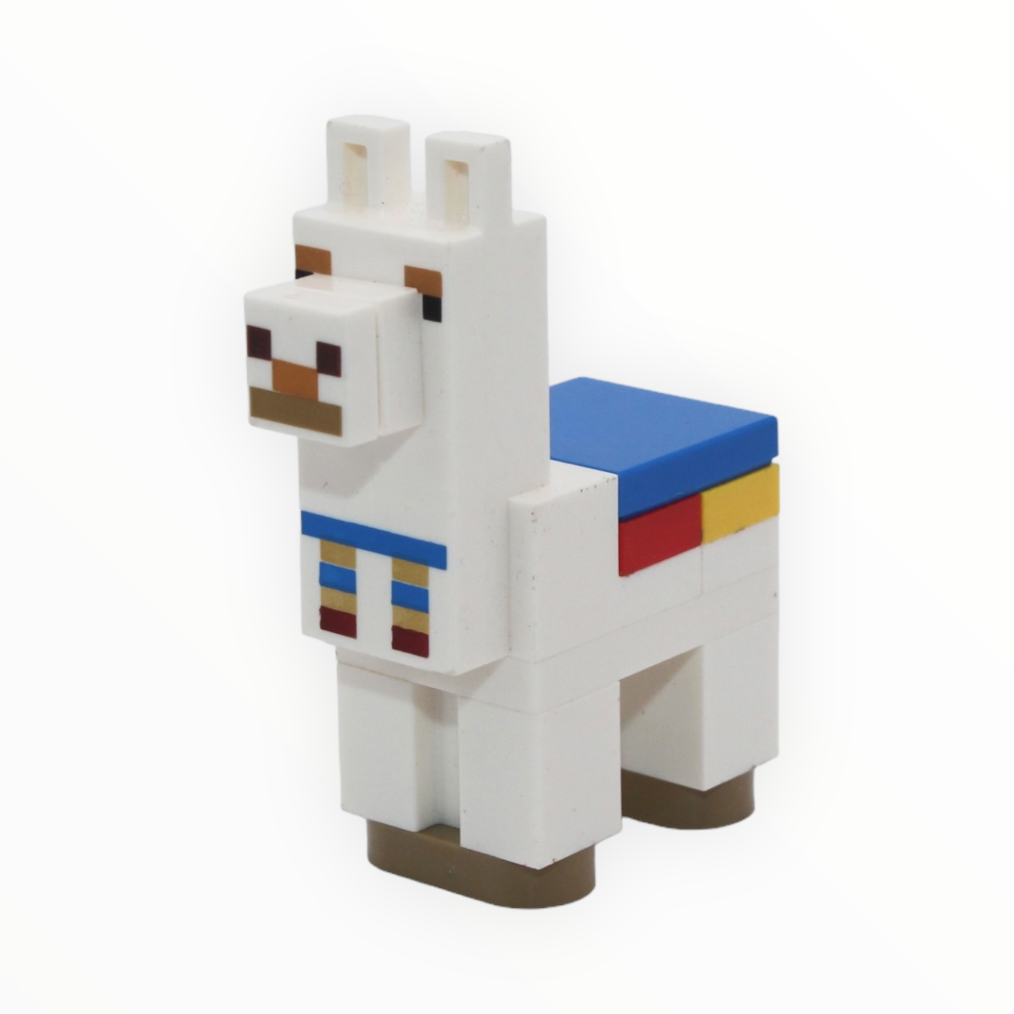 Minecraft Llama / Alpaca (white with blue, red, and yellow back)