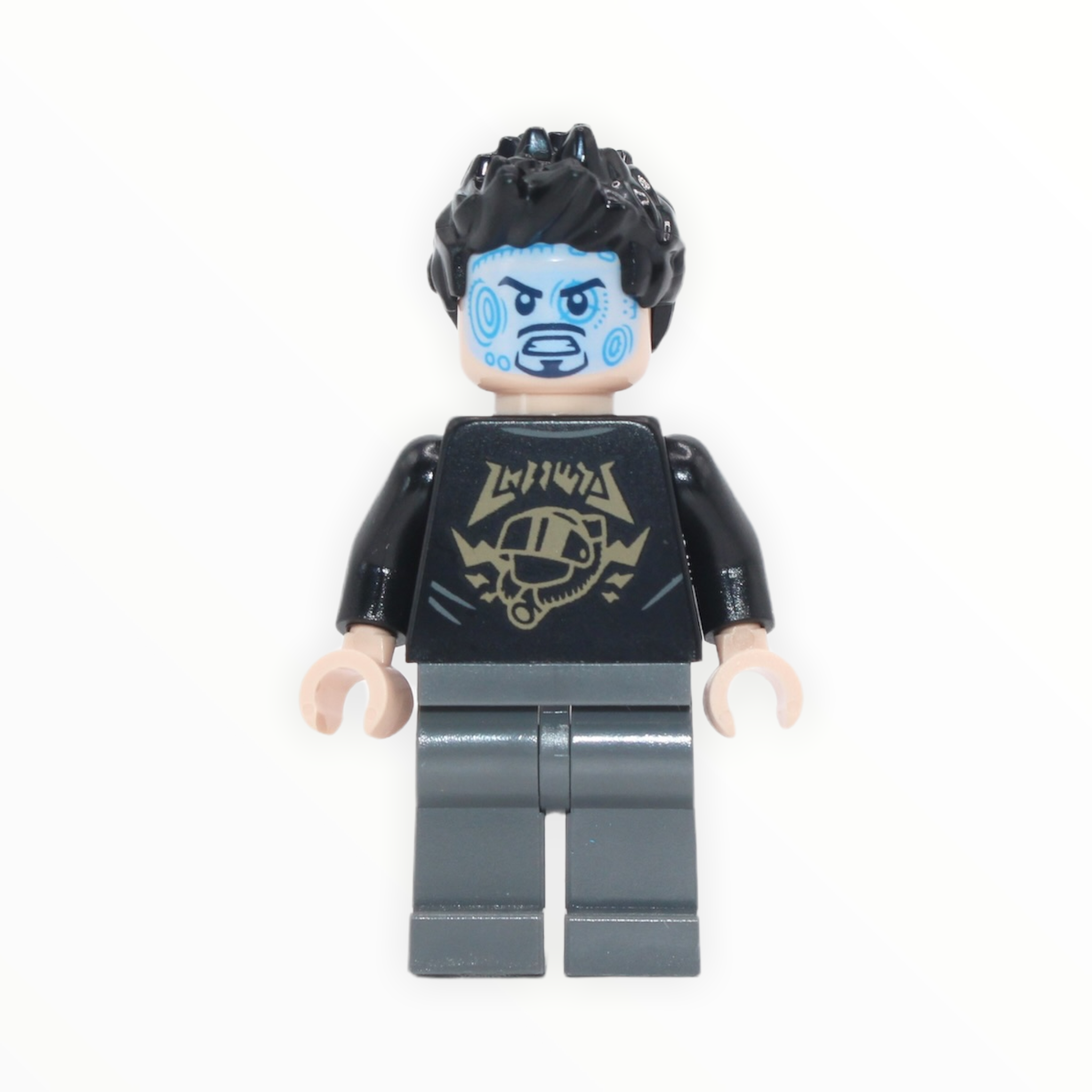Tony Stark (black top with gold pattern)