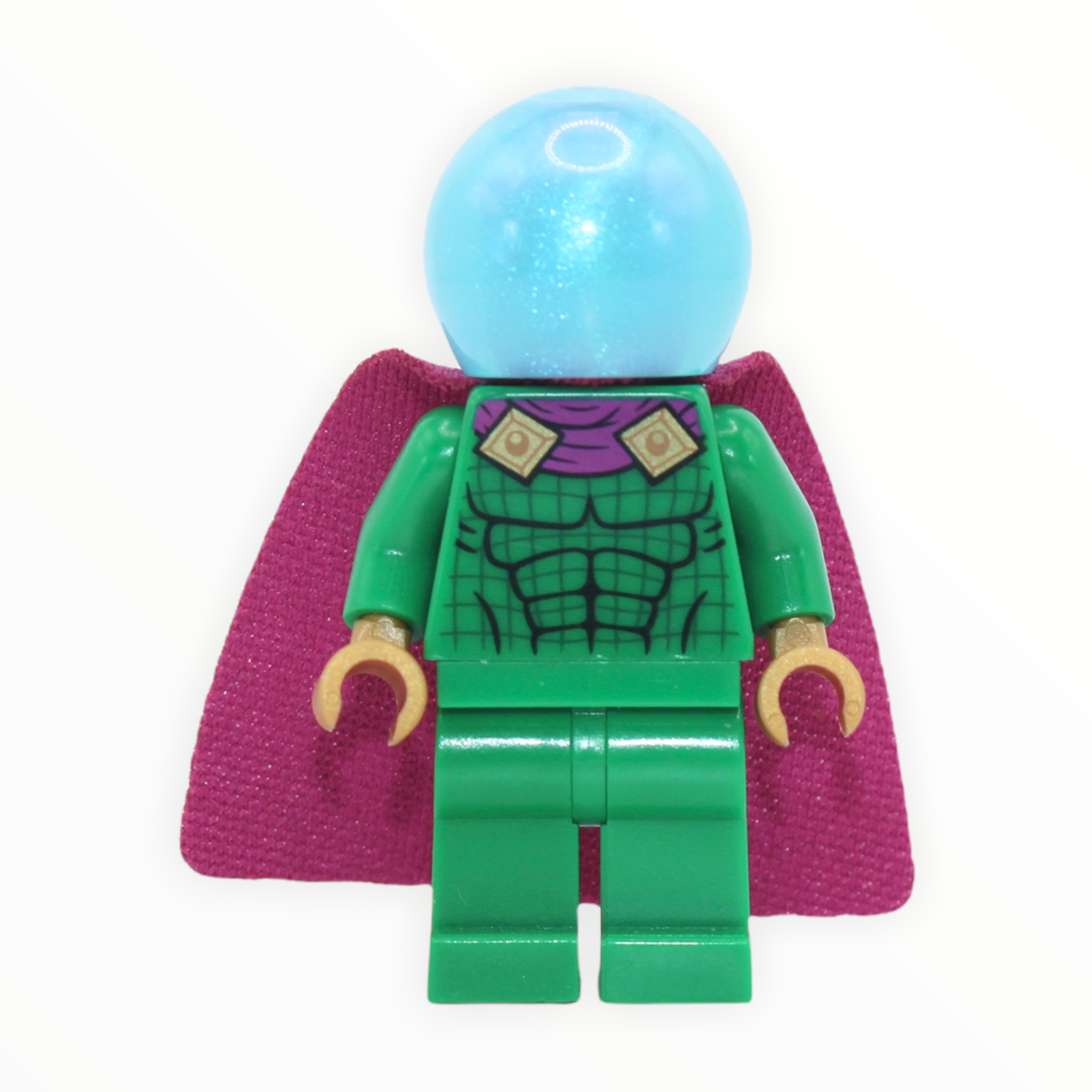 Mysterio (satin trans-light blue helmet, one-hole cape, 2021