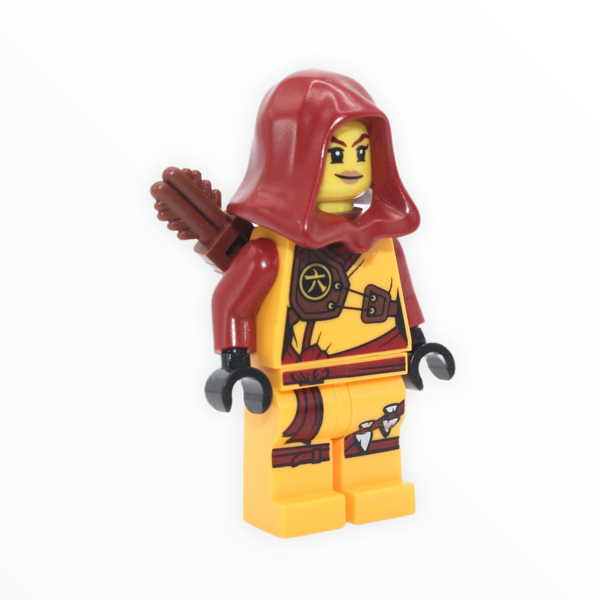 Skylor (quiver, dark red hood, 2017)