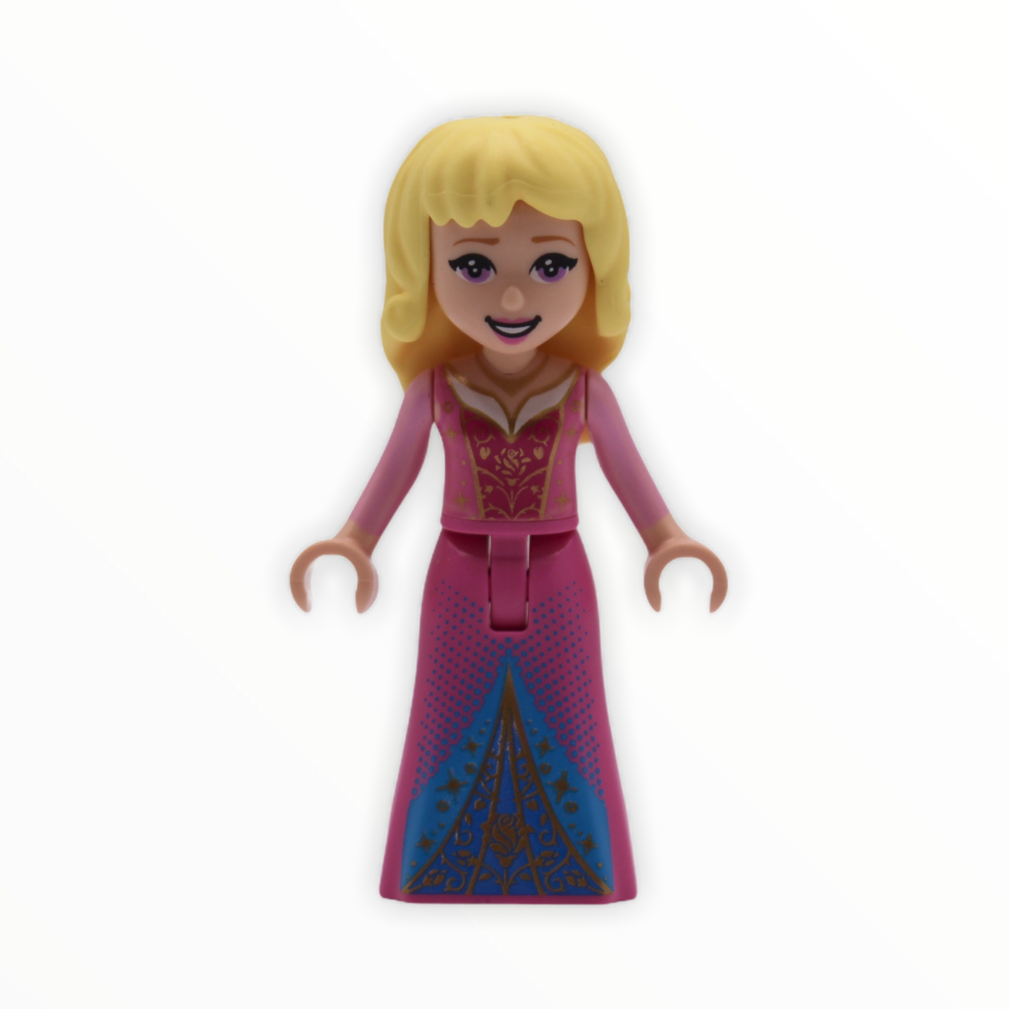 Aurora (blue and gold filigree dress)