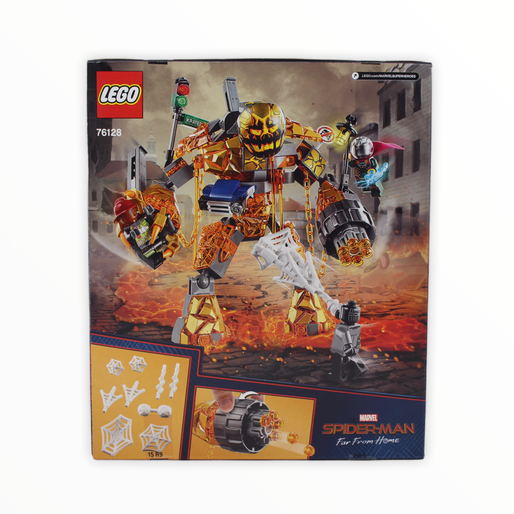 Retired Set 76128 Spider-Man: Far From Home Molten Man Battle