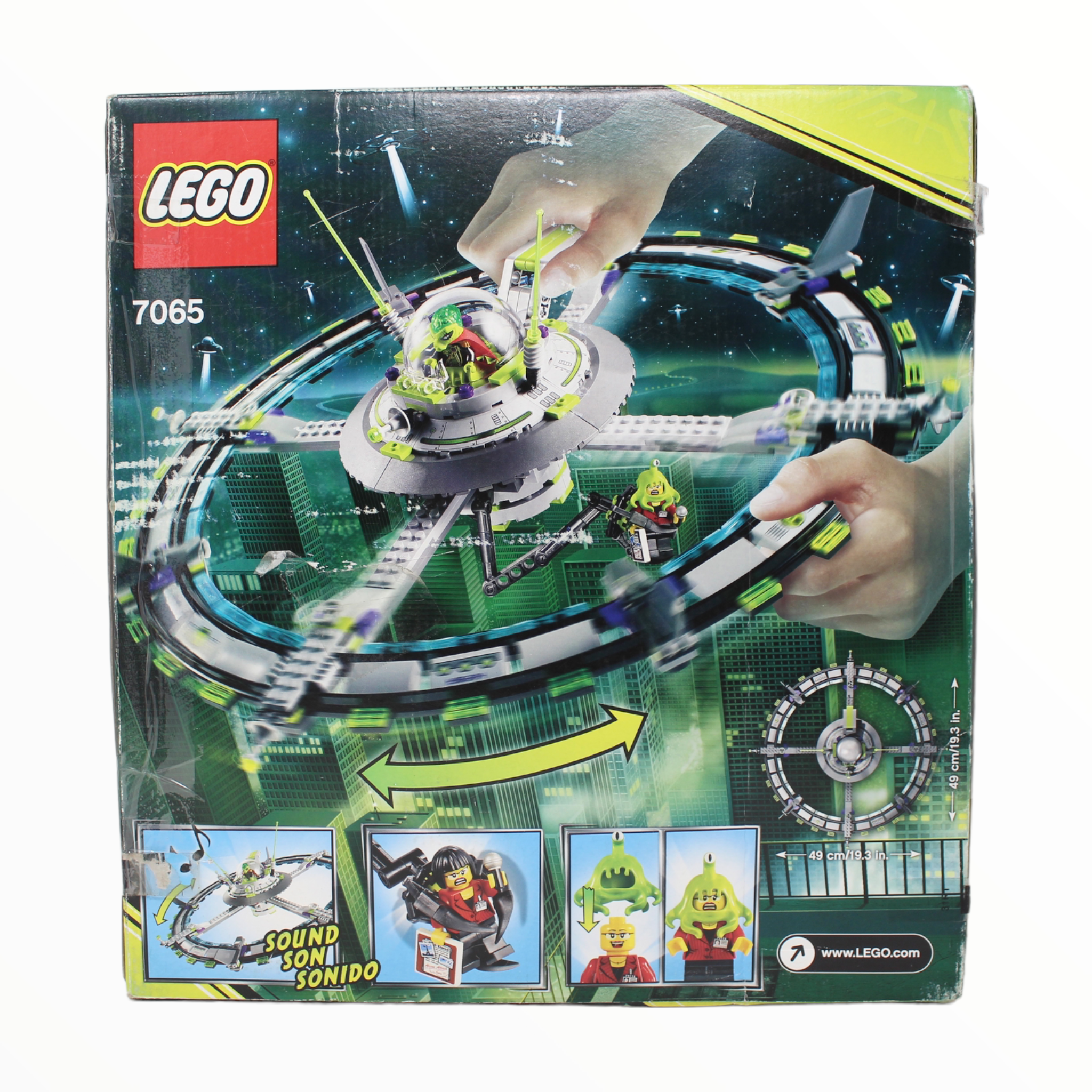 Certified Used Set 7065 Alien Conquest Alien Mothership (open box, sealed bags)