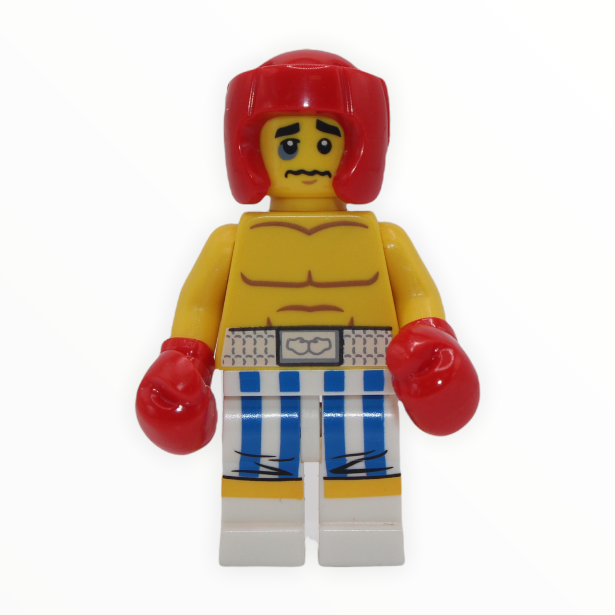 Boxer (blue and white trunks)