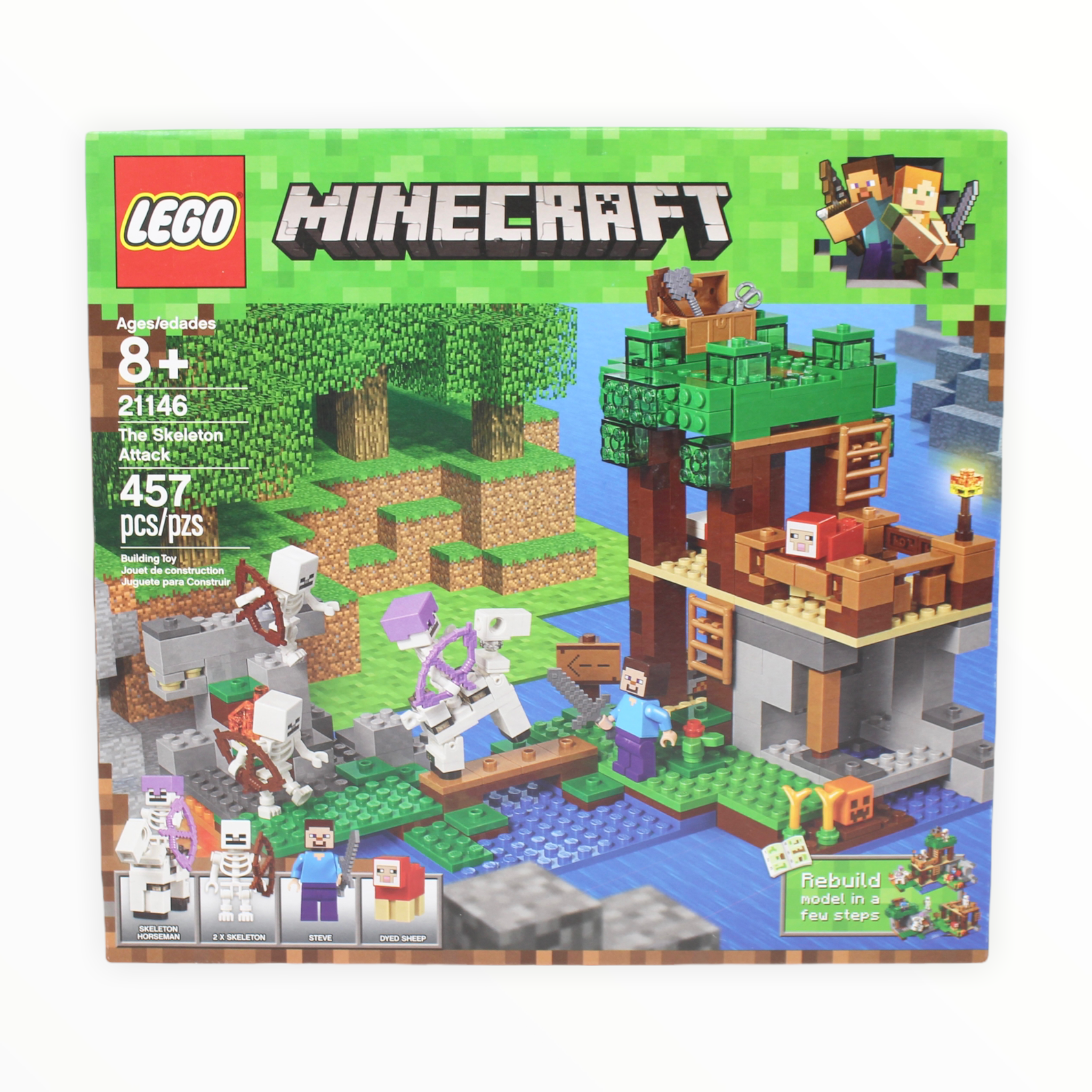 Retired Set 21146 Minecraft The Skeleton Attack